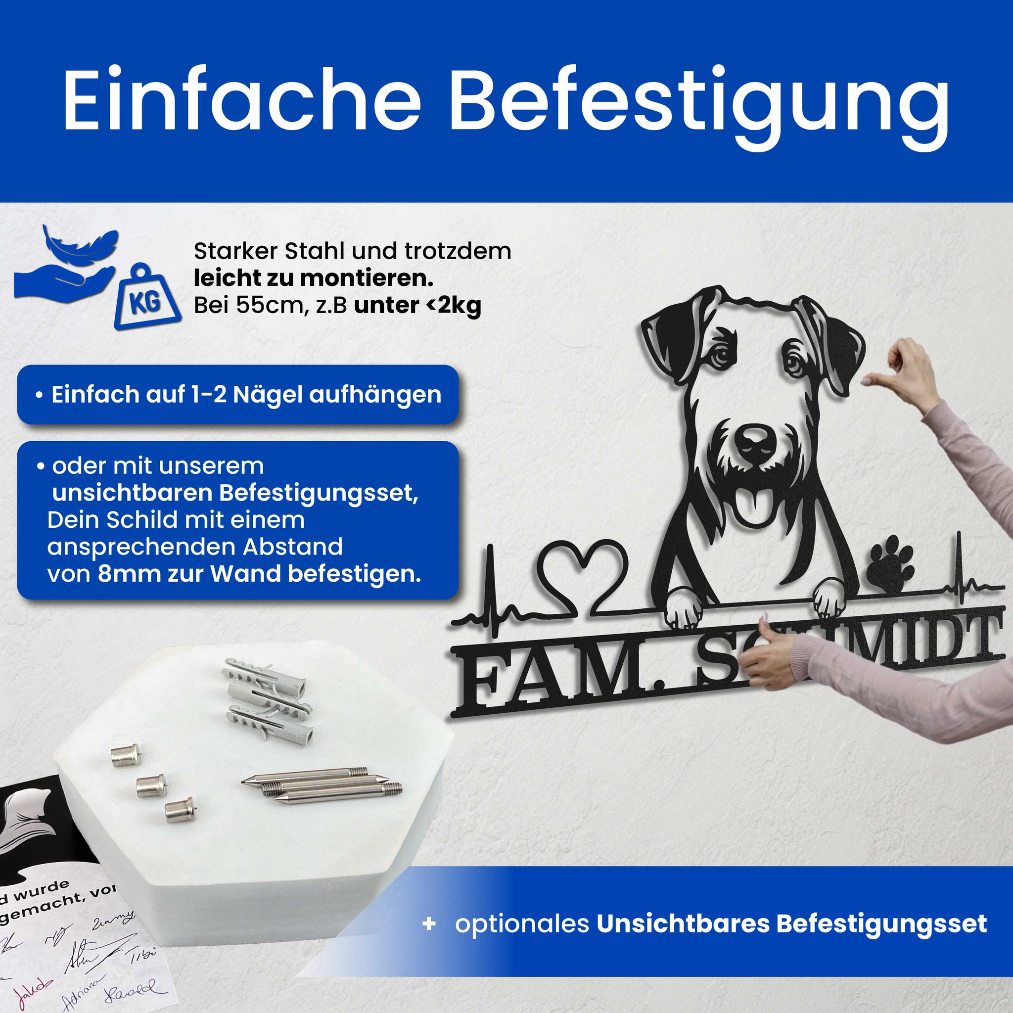 Hund mit Pfoten