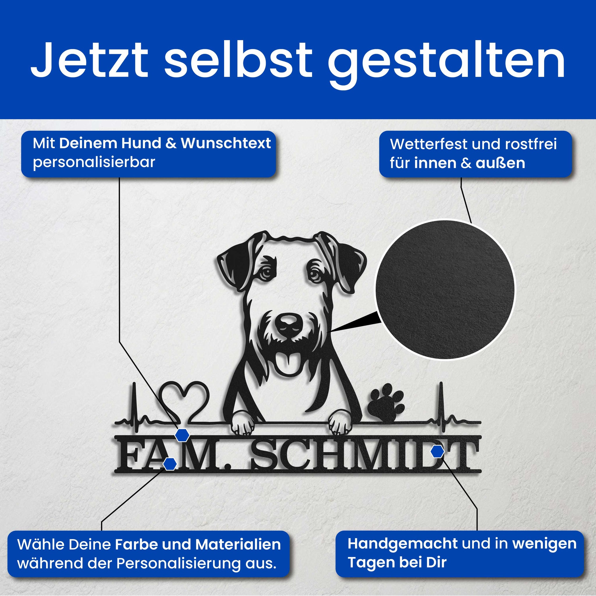 Hund mit Pfoten
