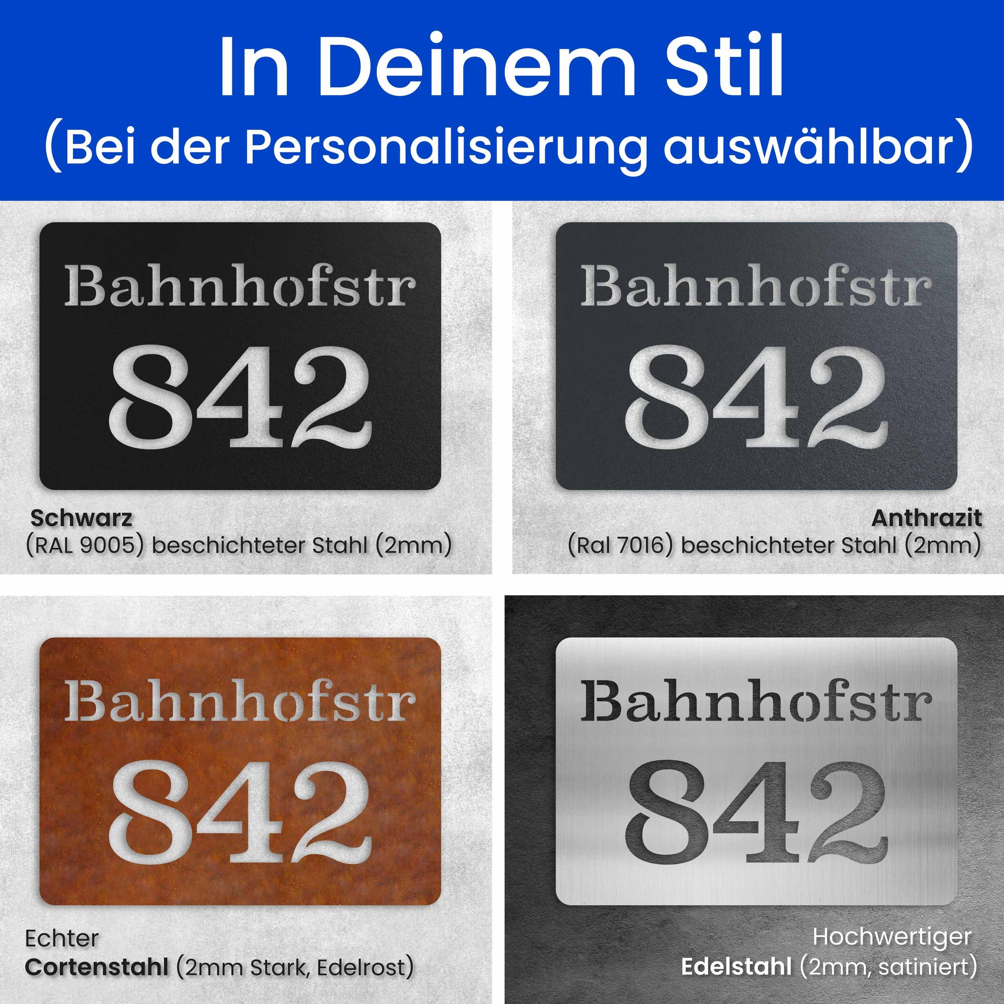 Straße und Nummer