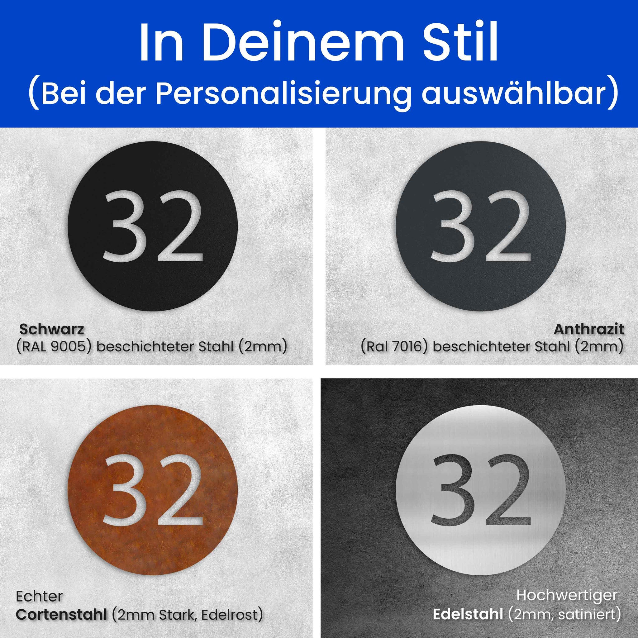 Nummern im Kreis