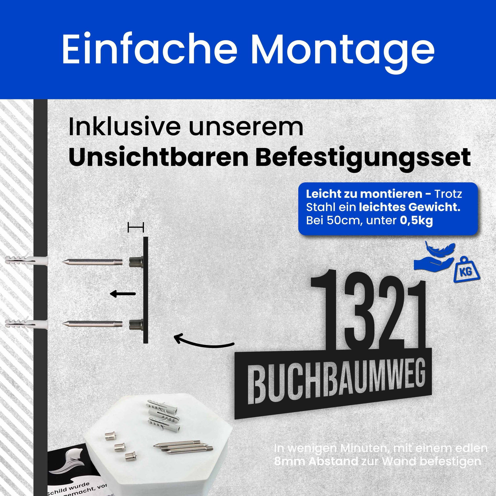 Straße mit Nummer