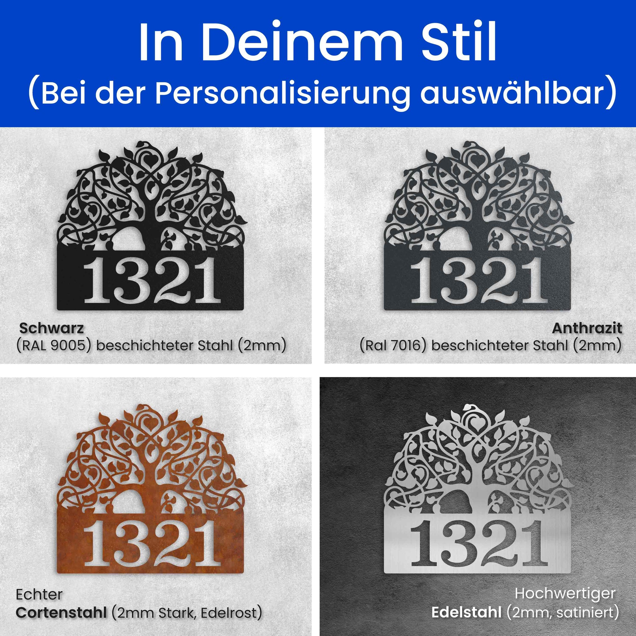 Baum des Lebens mit Nummer