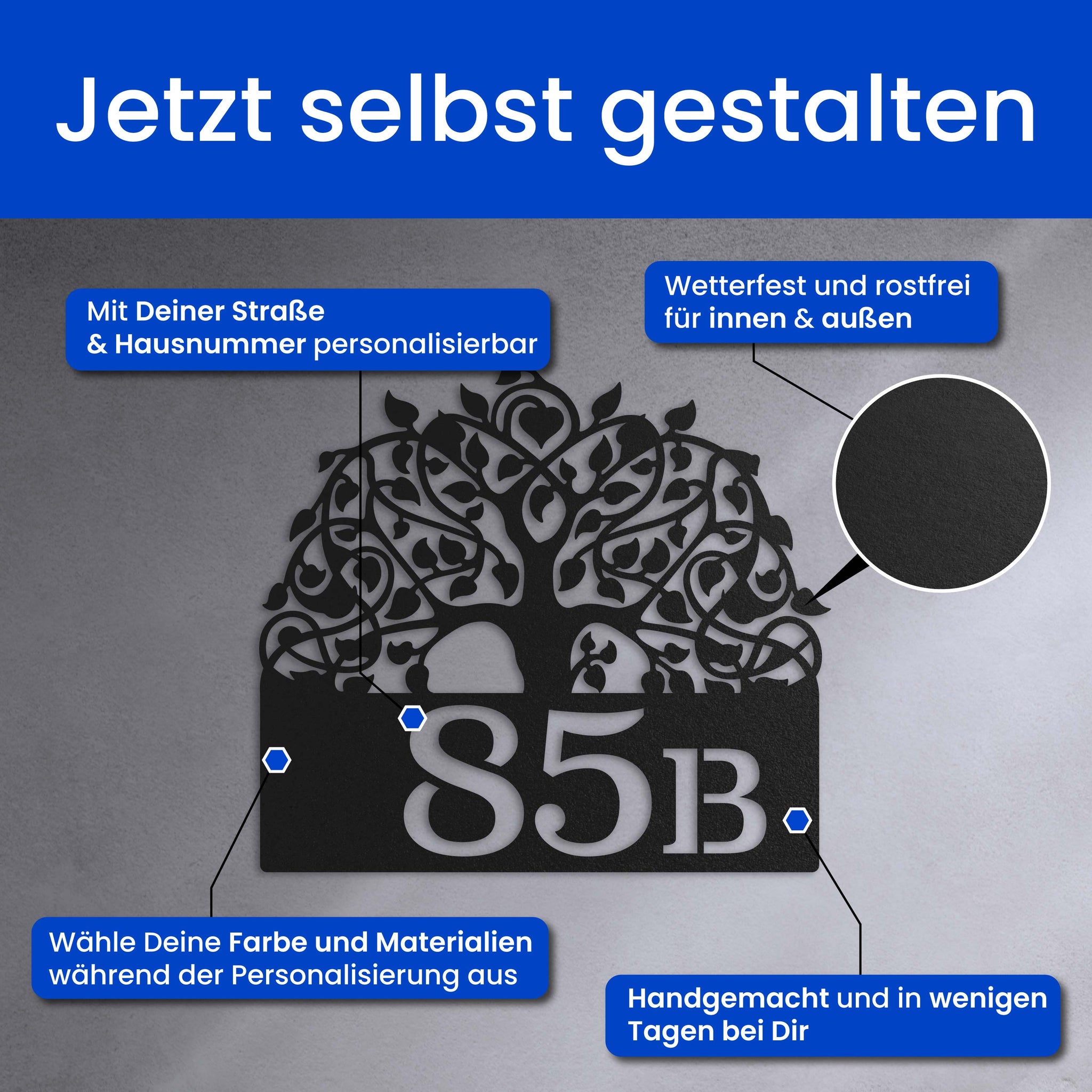 Baum des Lebens mit Nummer