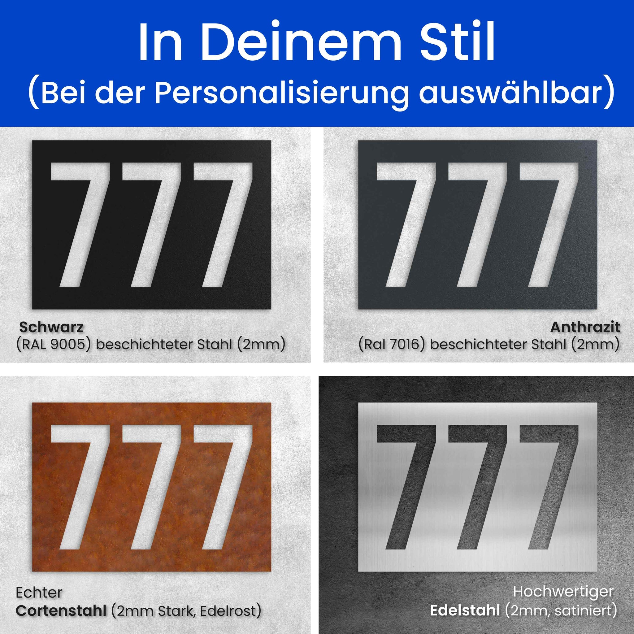 Moderne Hausnummer