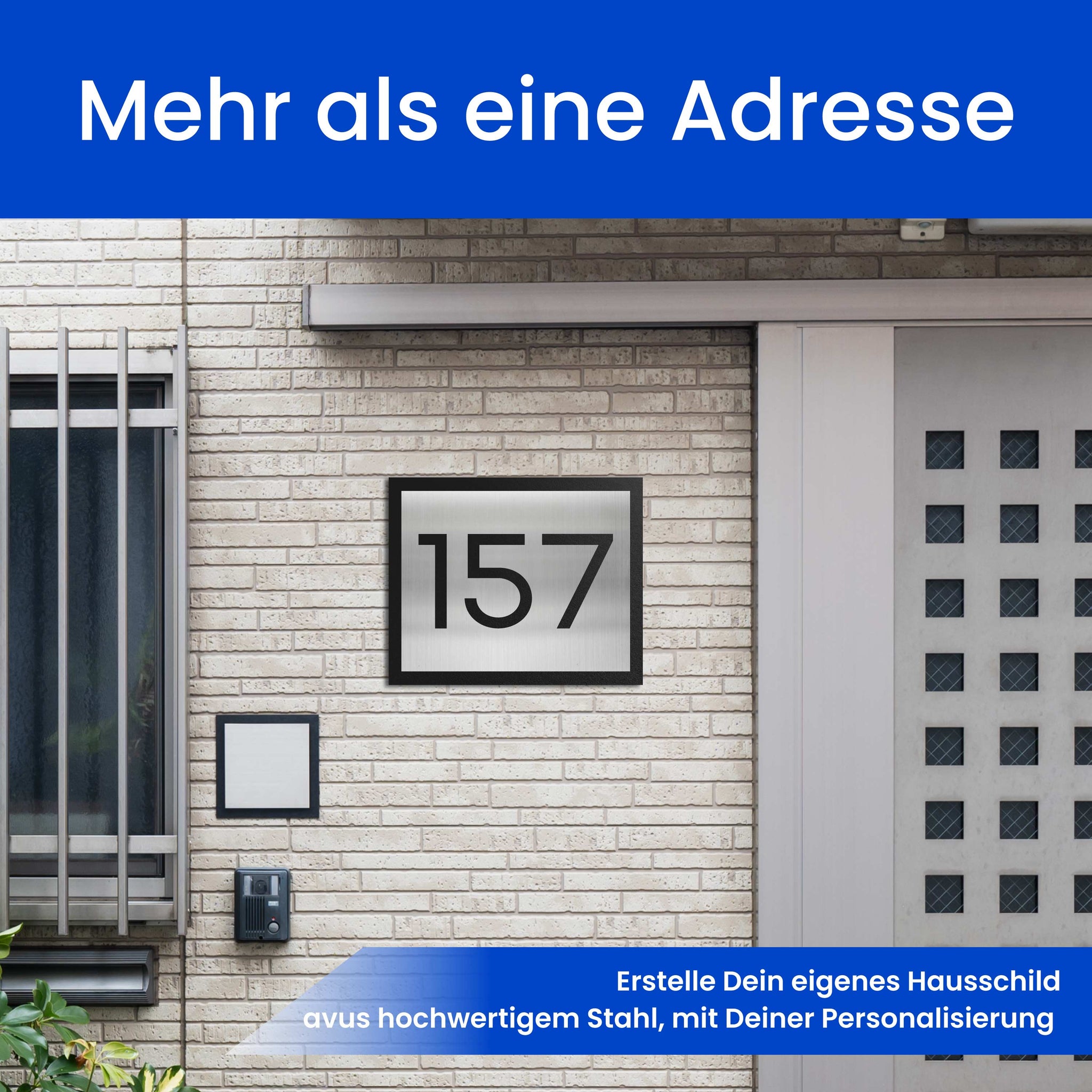 Klassische, zwei-schichtige Hausnummer