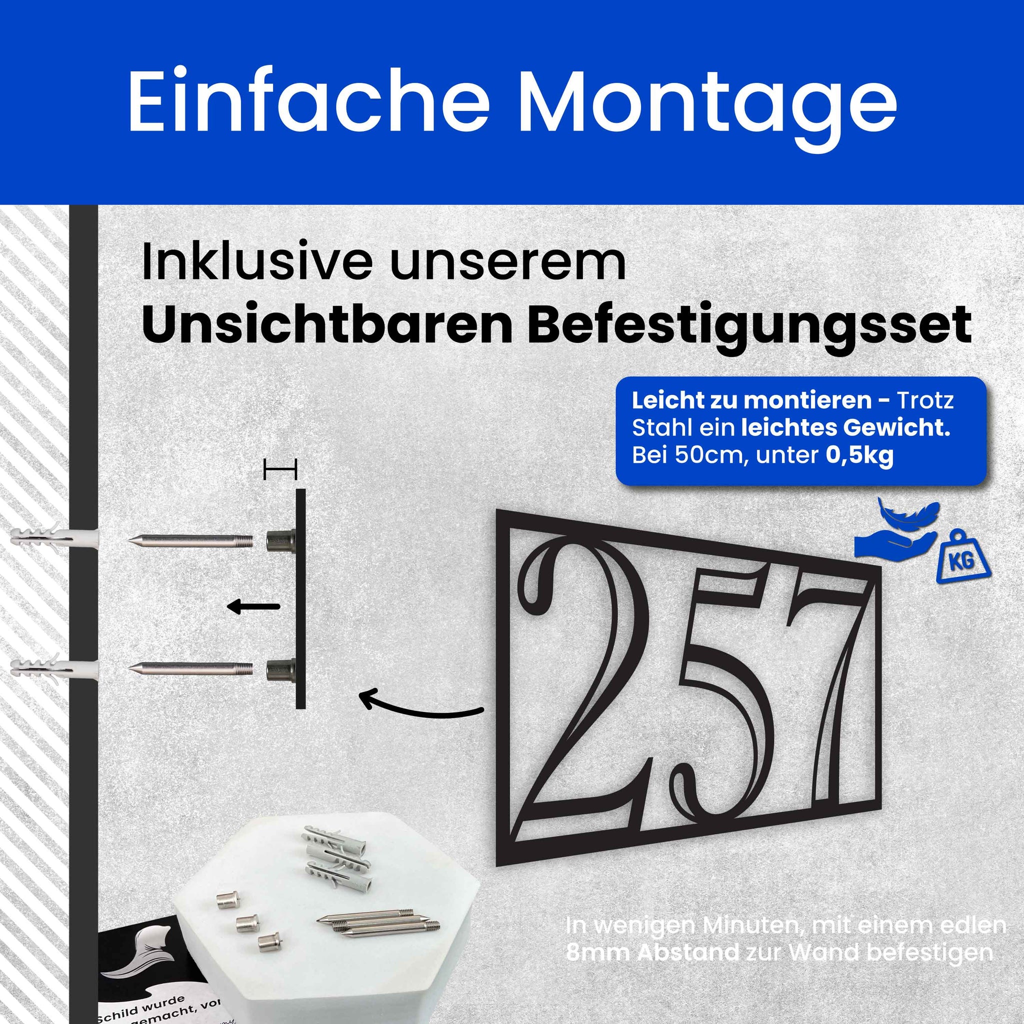 Hausnummer Schatten