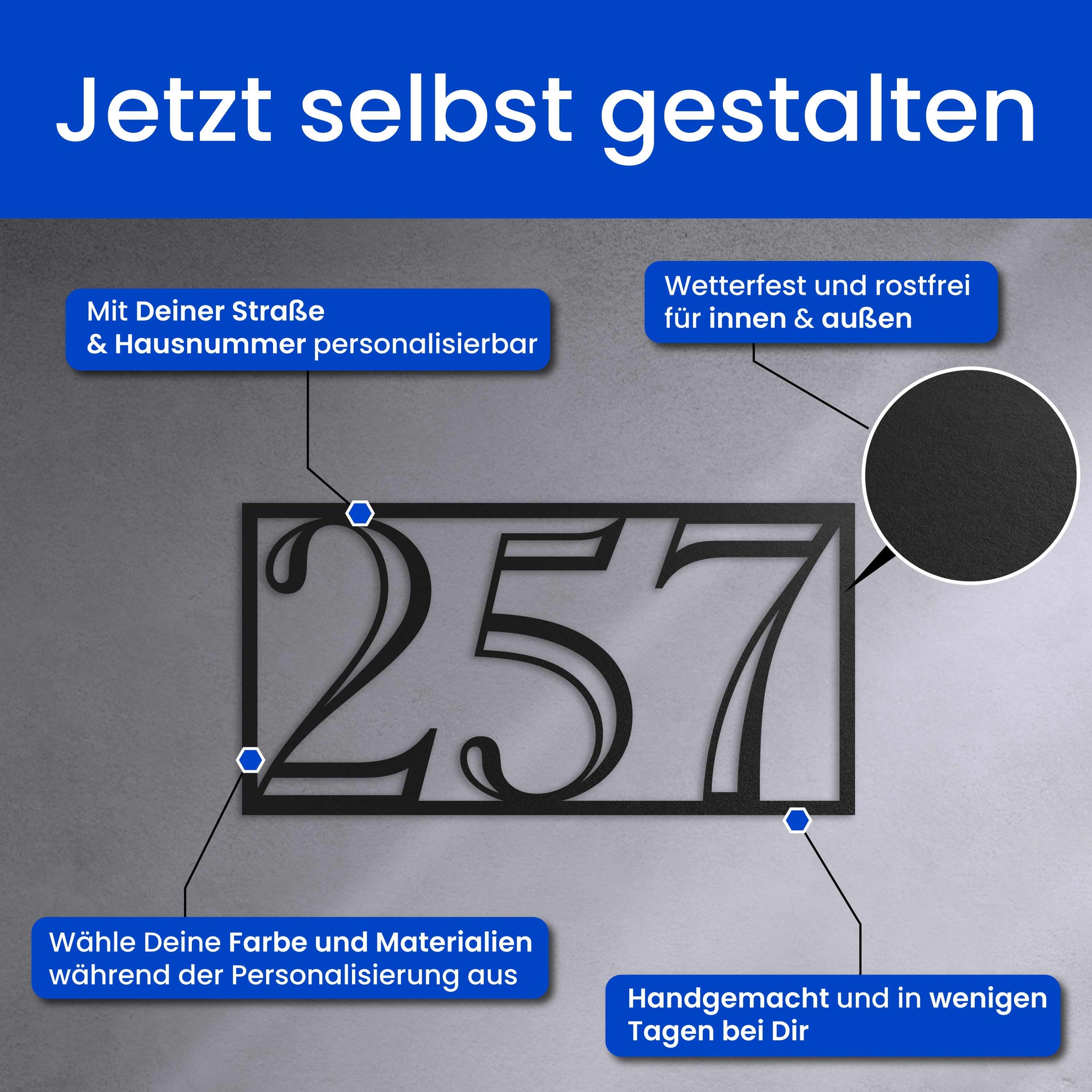 Hausnummer Schatten
