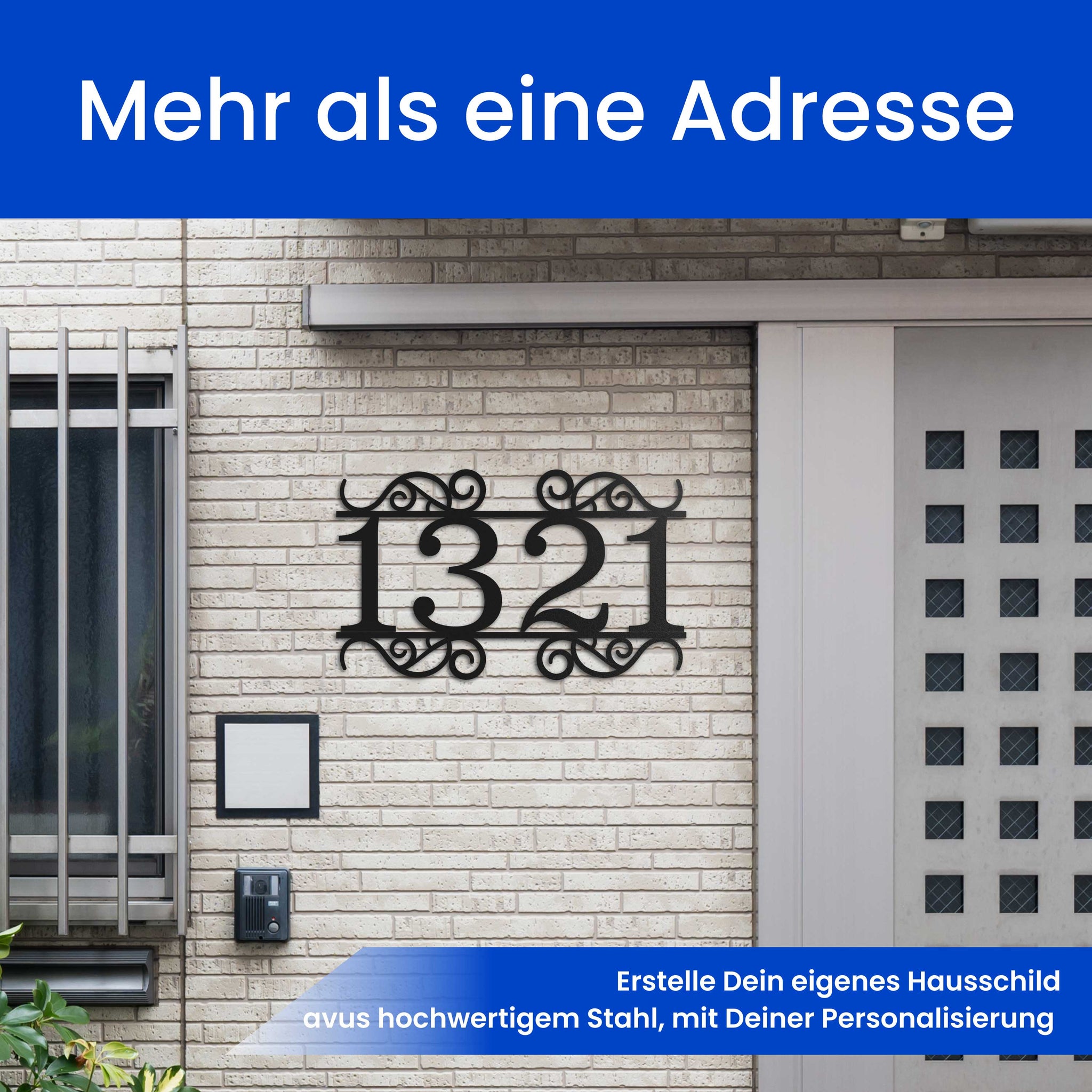 Hausnummer Verziert