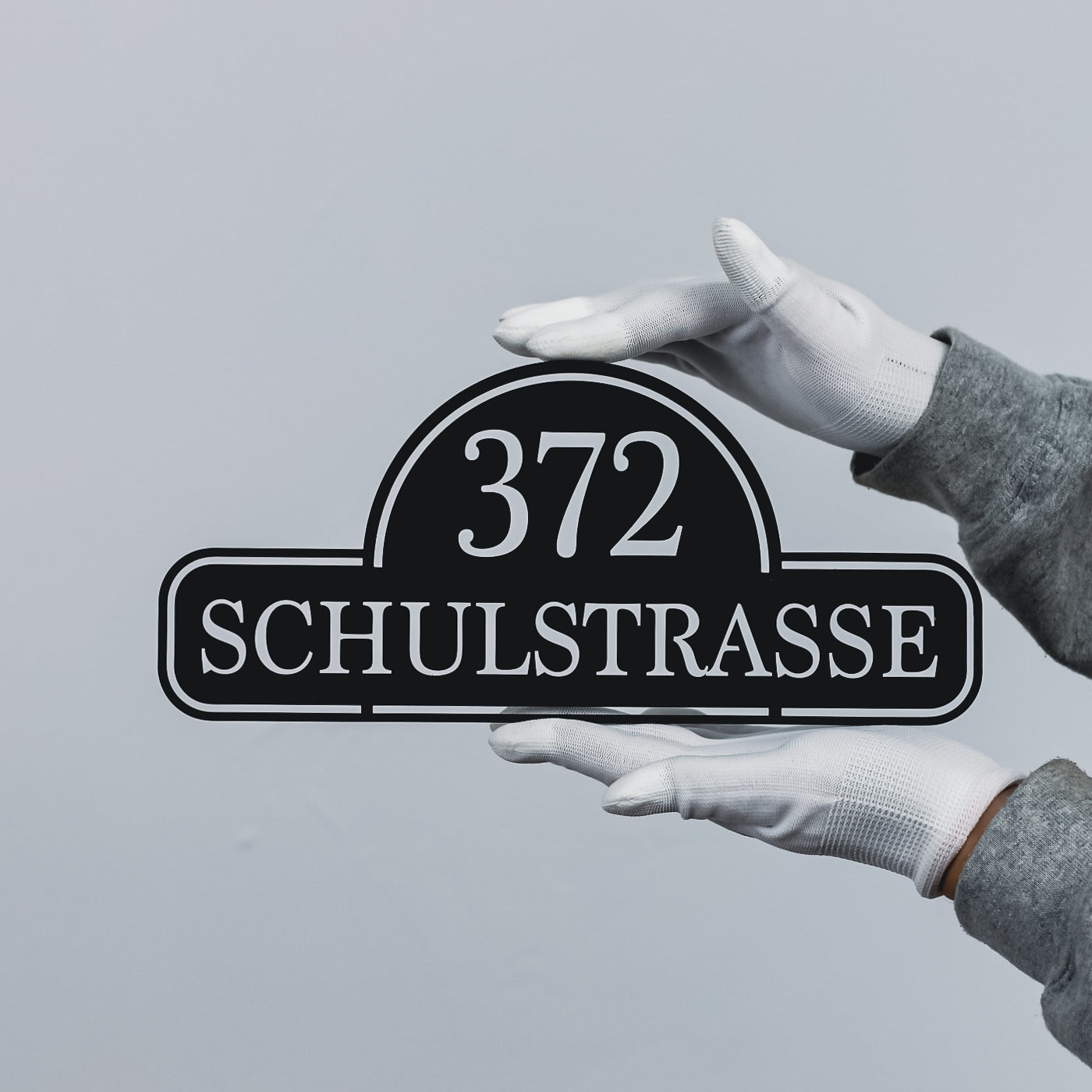 Retro Straßenschild mit Nummer