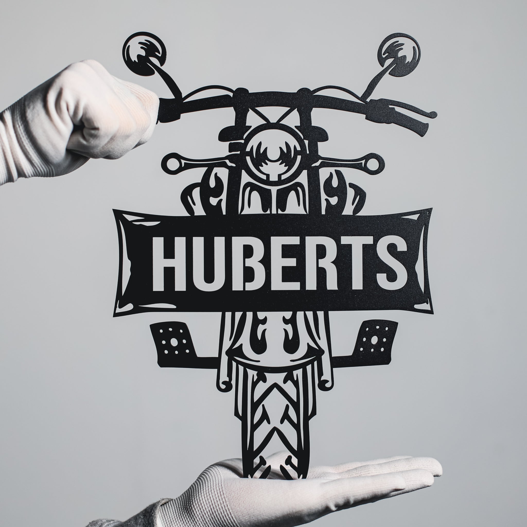 Motorrad mit Text (Vorne)