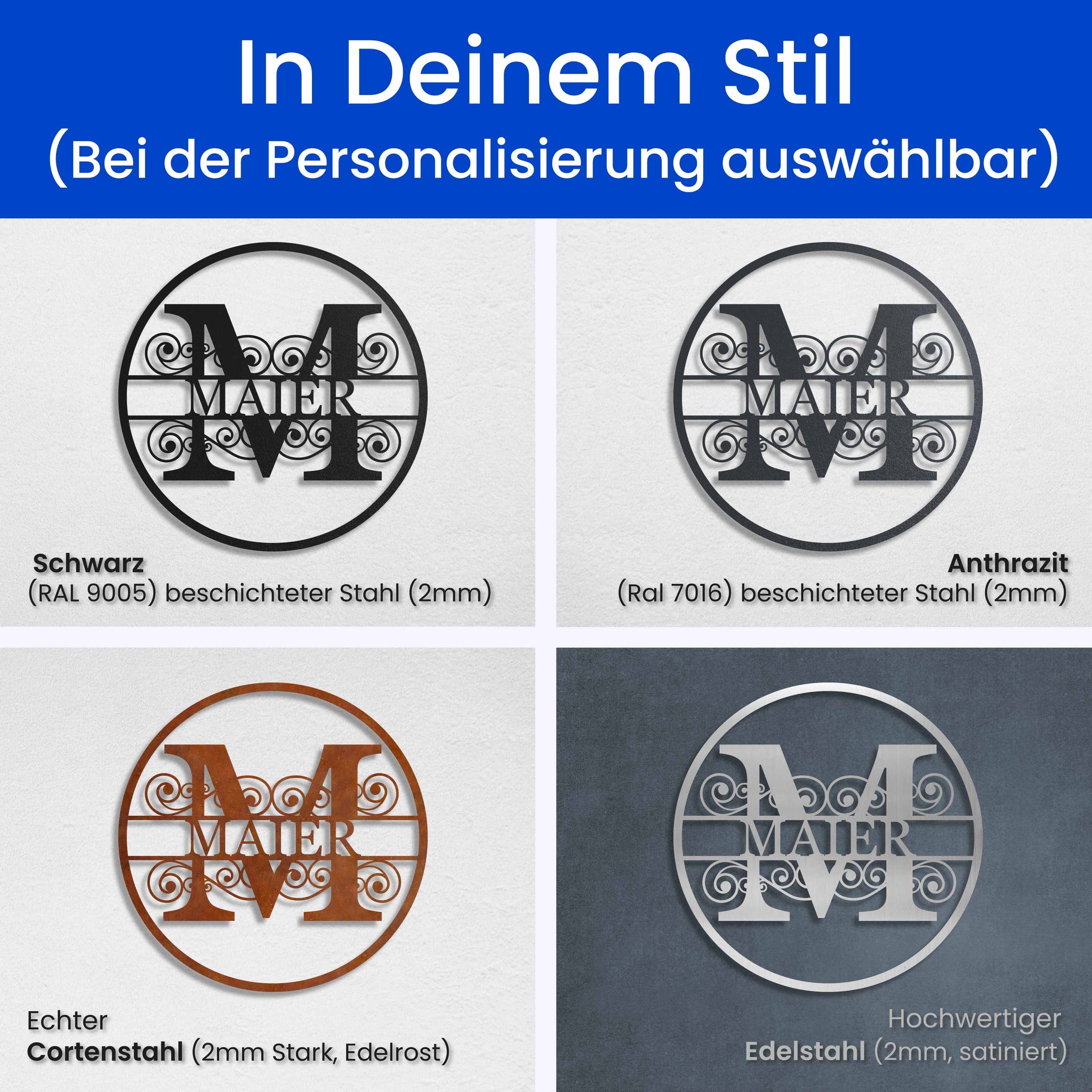 Monogramm im Kreis
