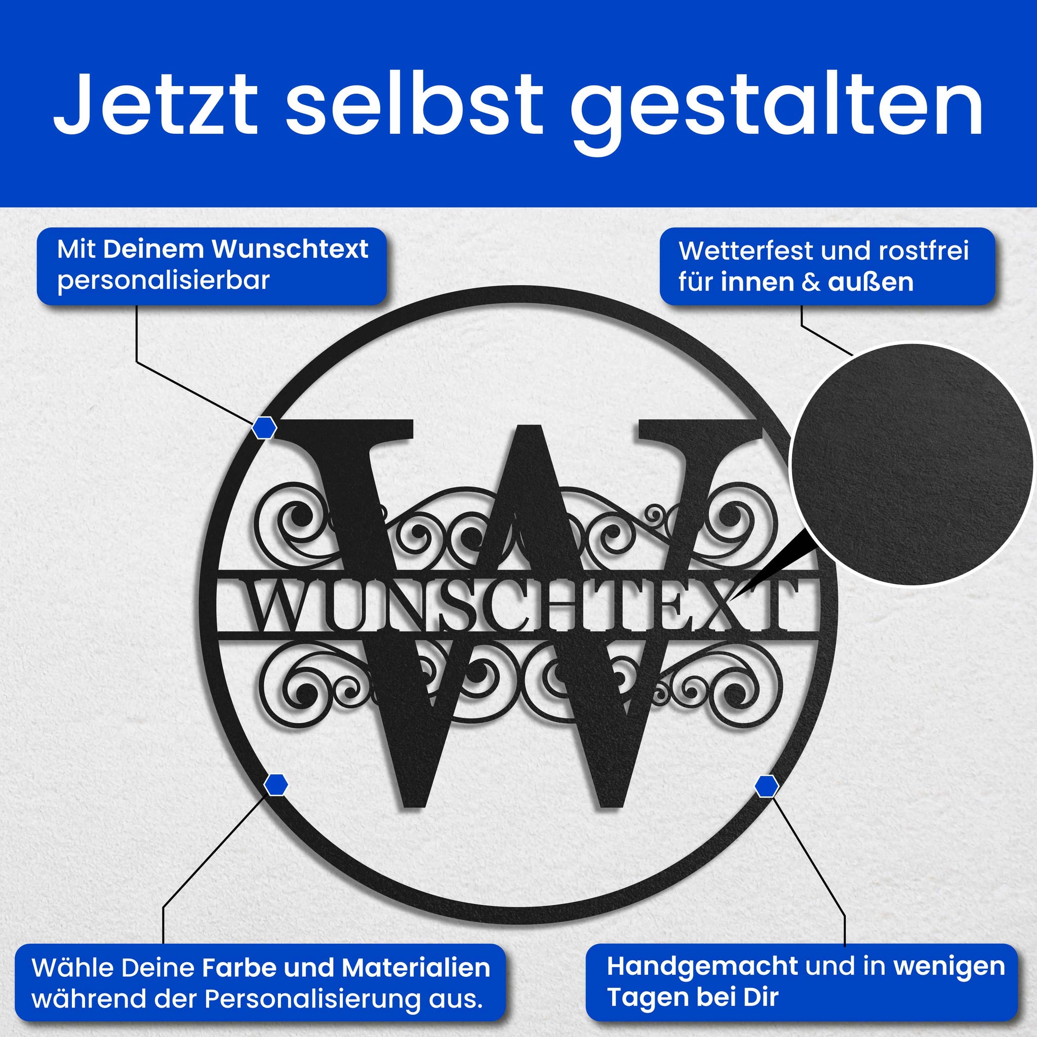 Monogramm im Kreis