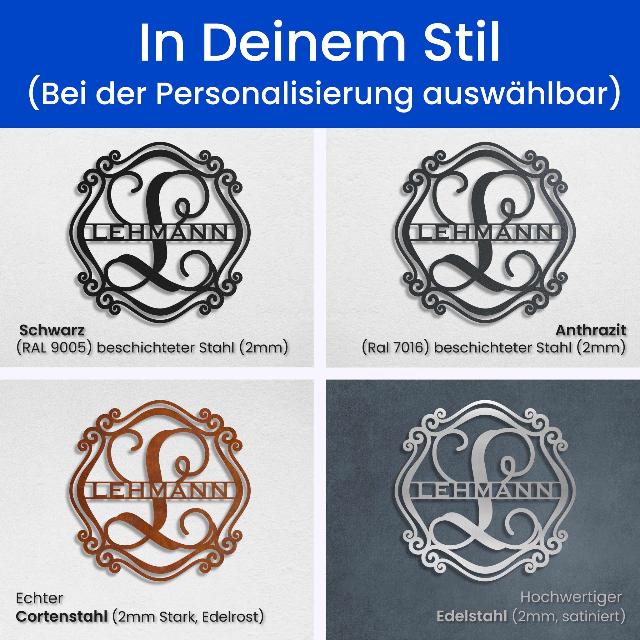 Monogramm im Oval