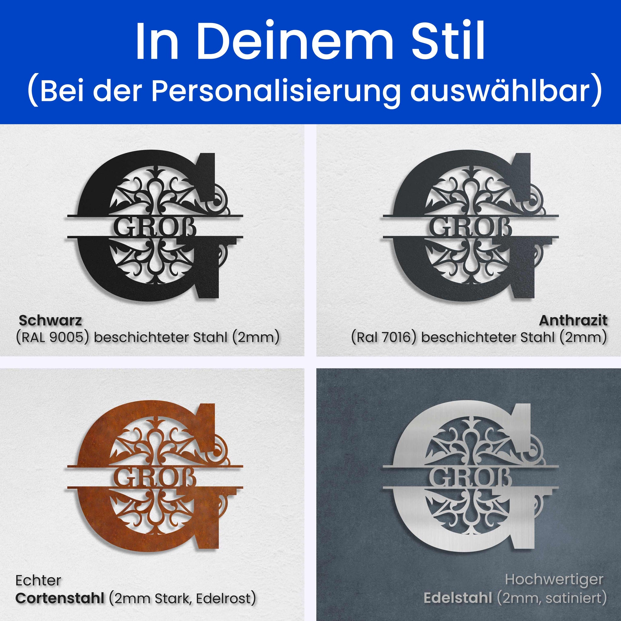 Monogramm volle Blume