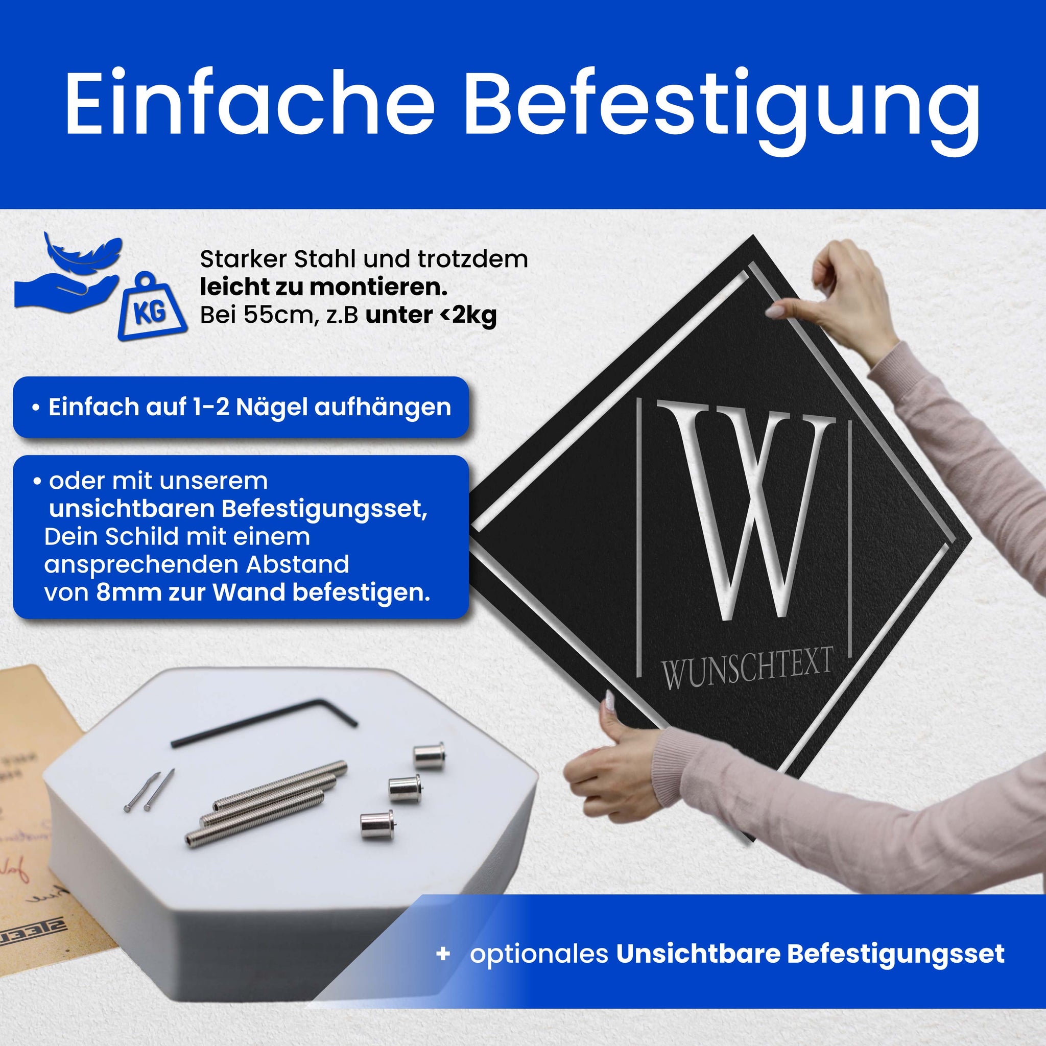 Monogramm im Schild