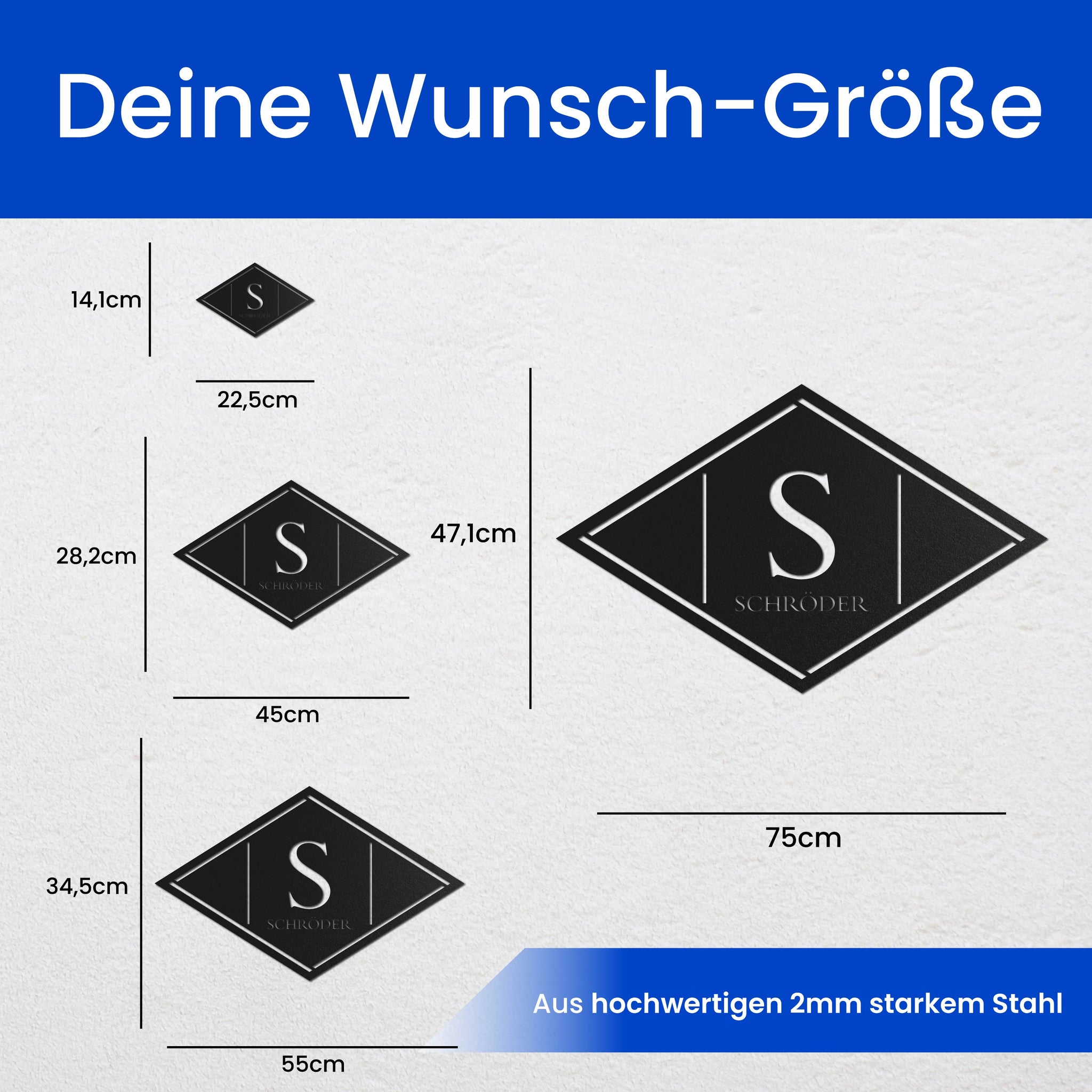 Monogramm im Schild