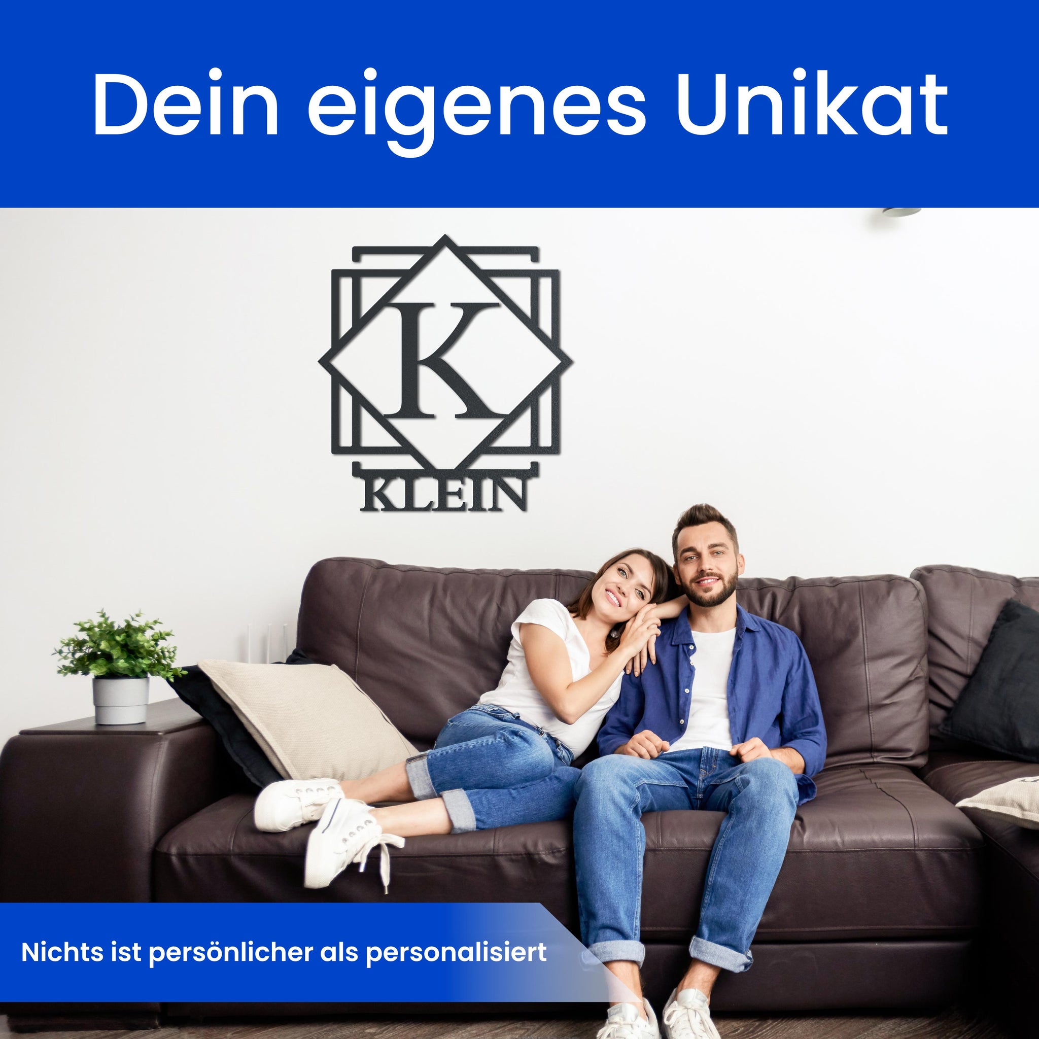 Monogramm im filigranen Schild