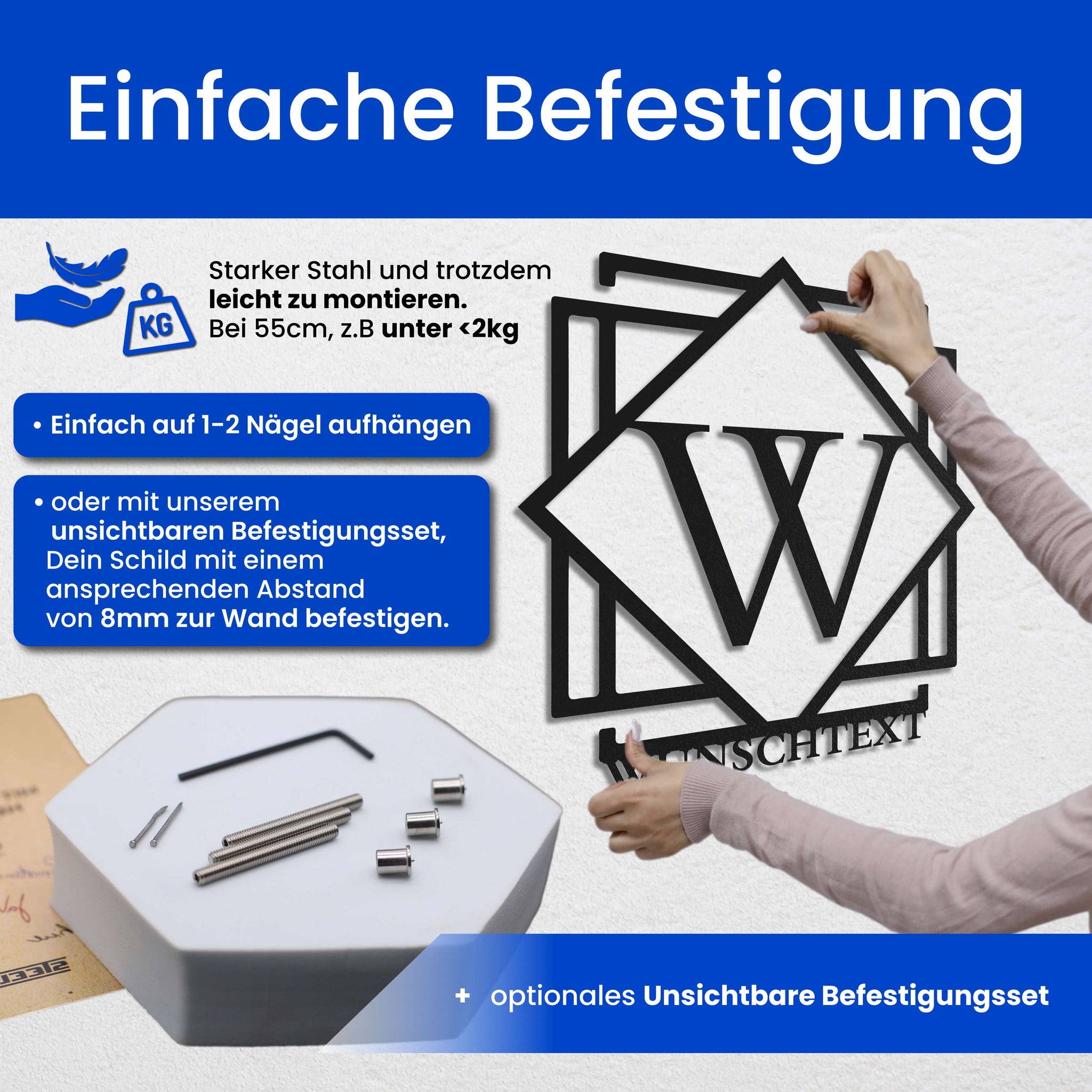 Monogramm im filigranen Schild