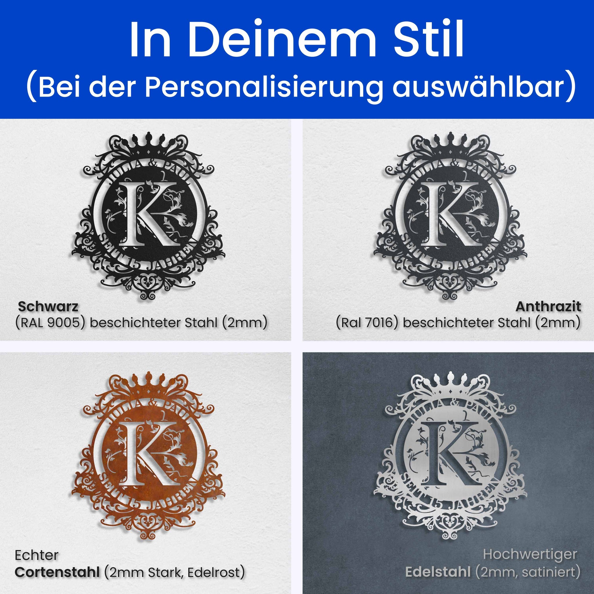 Monogramm mit Krone