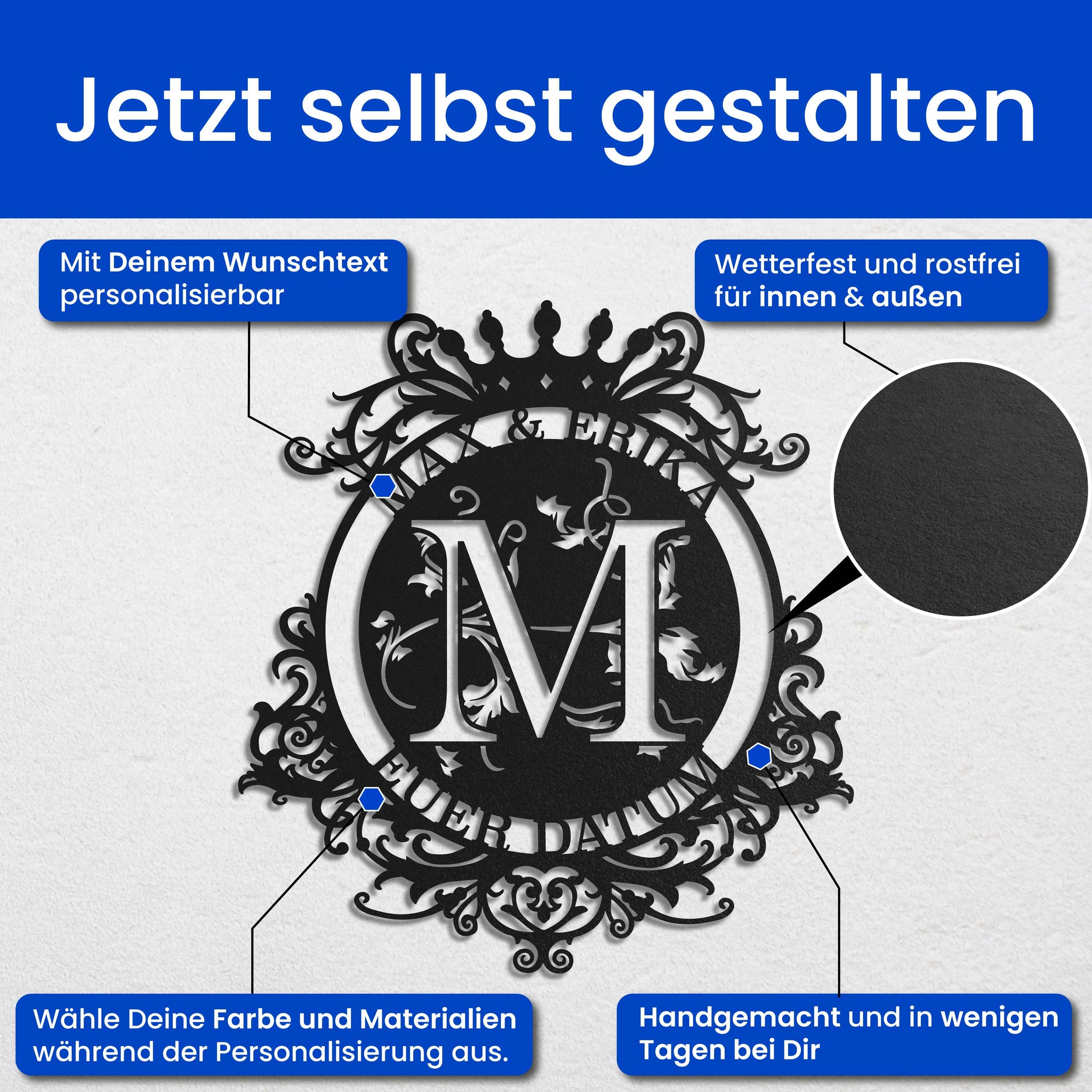 Monogramm mit Krone