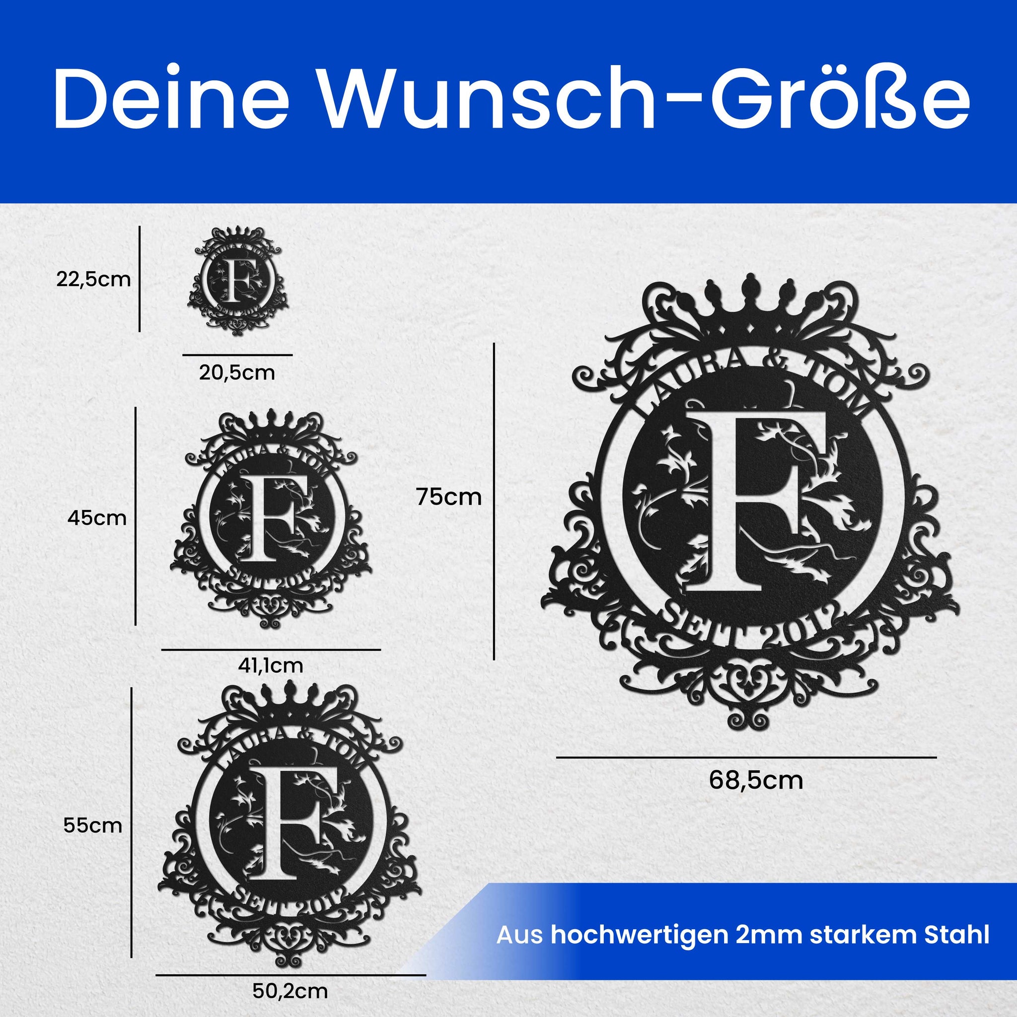 Monogramm mit Krone