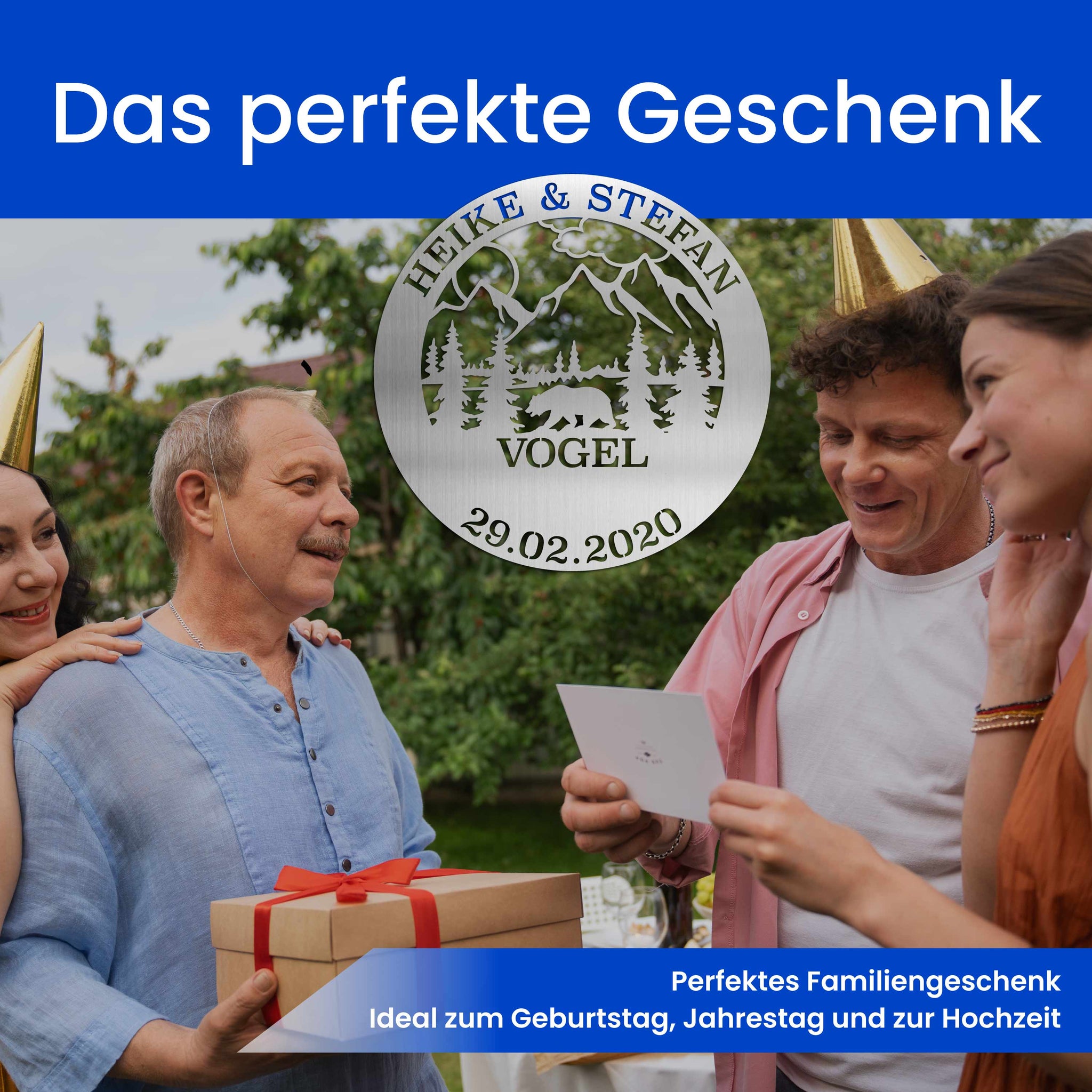 Familienschild Berge