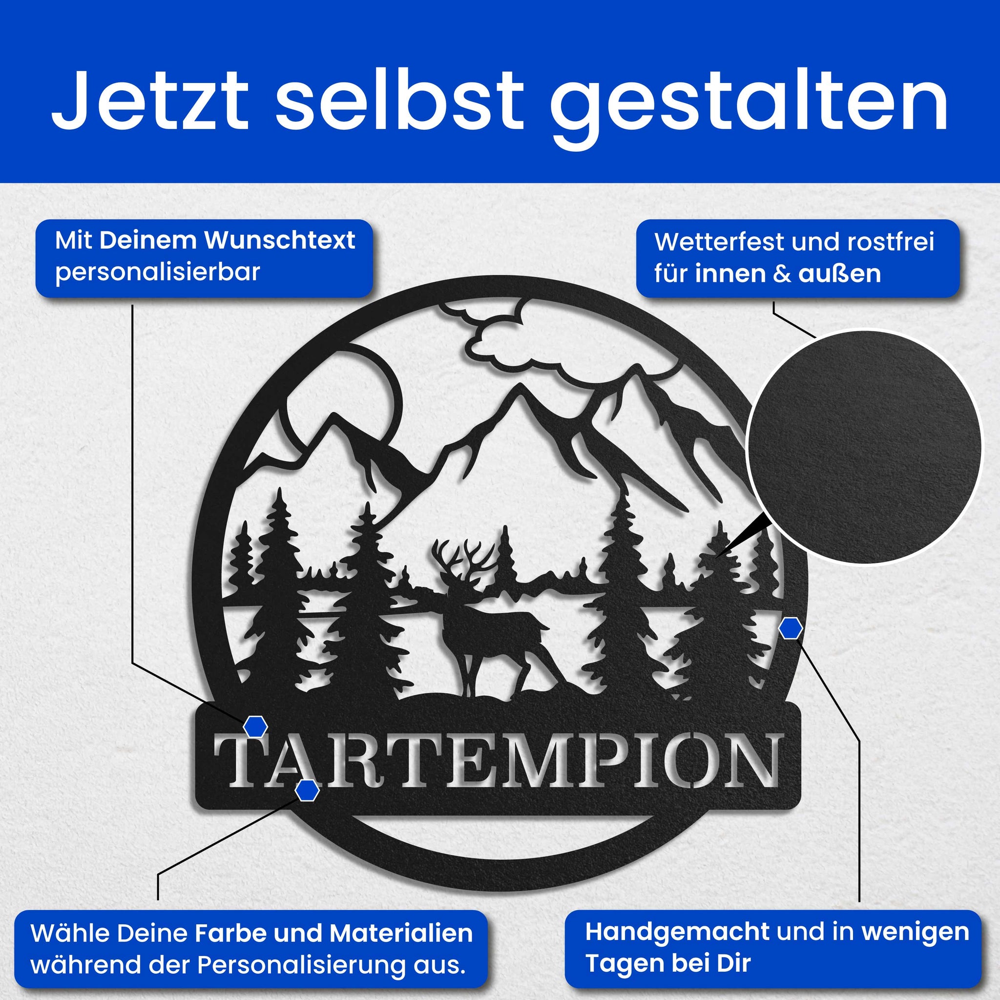 Berge mit Hirsch