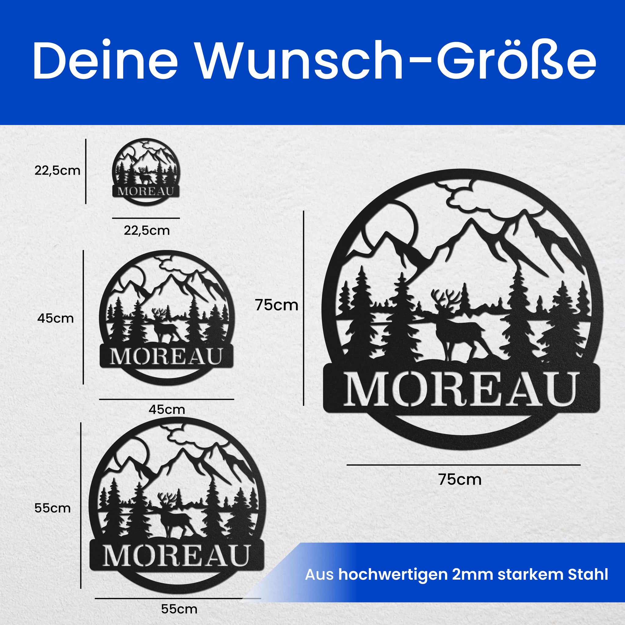 Berge mit Hirsch