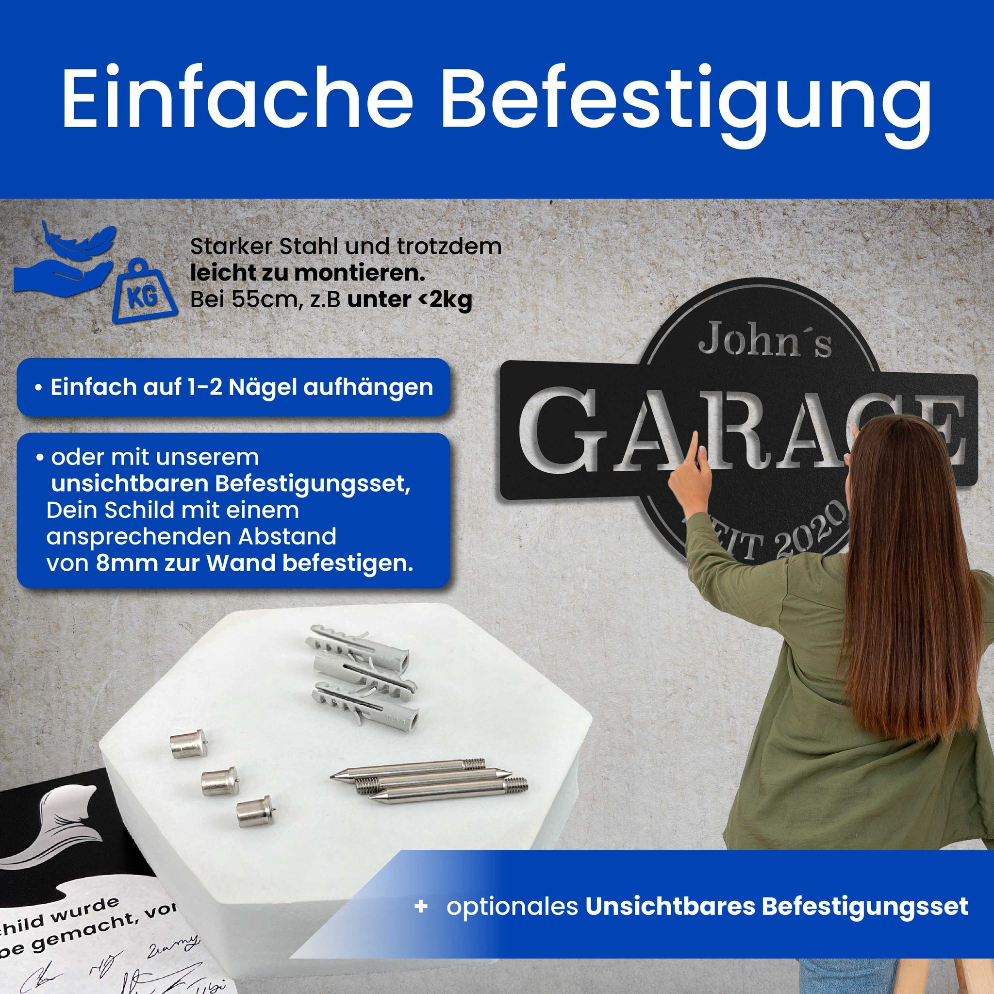 Klassisches Garagen Schild