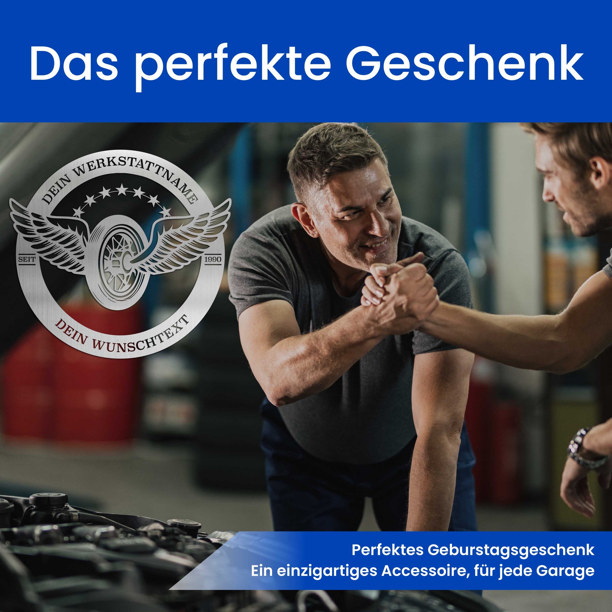 Garagenschild mit Flügeln