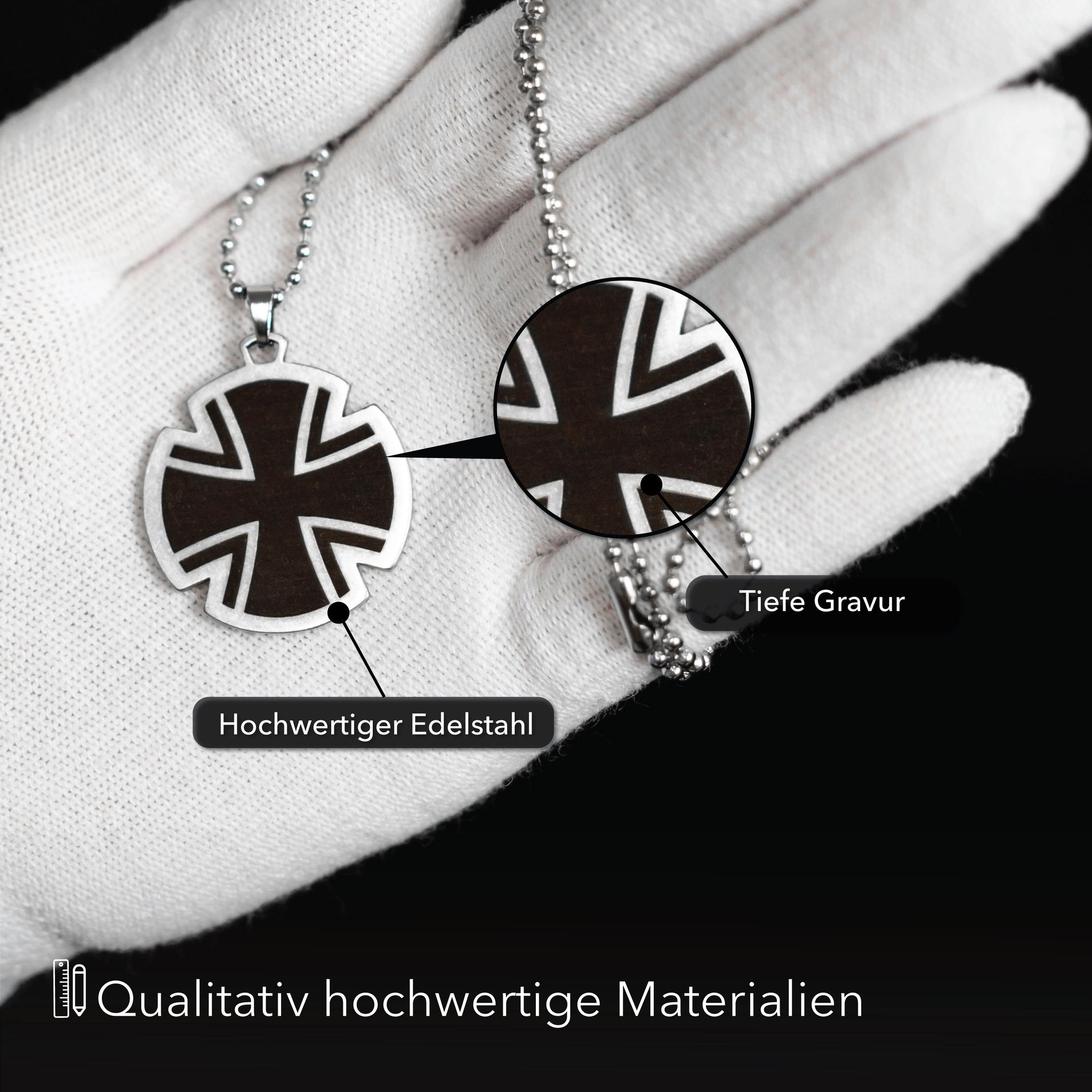 Eisernes Kreuz Halskette mit Gravur
