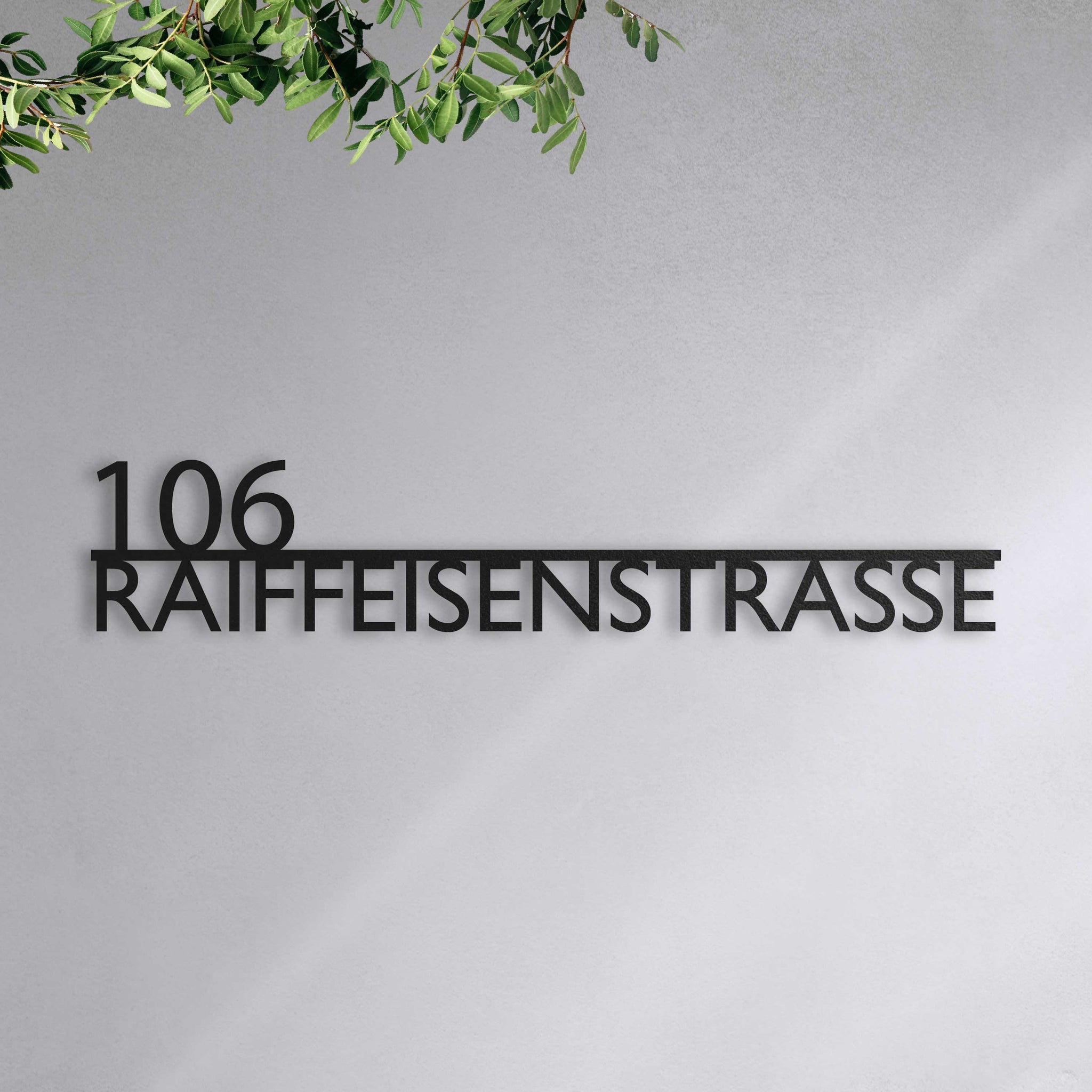 Modernes Straßenschild (Links)