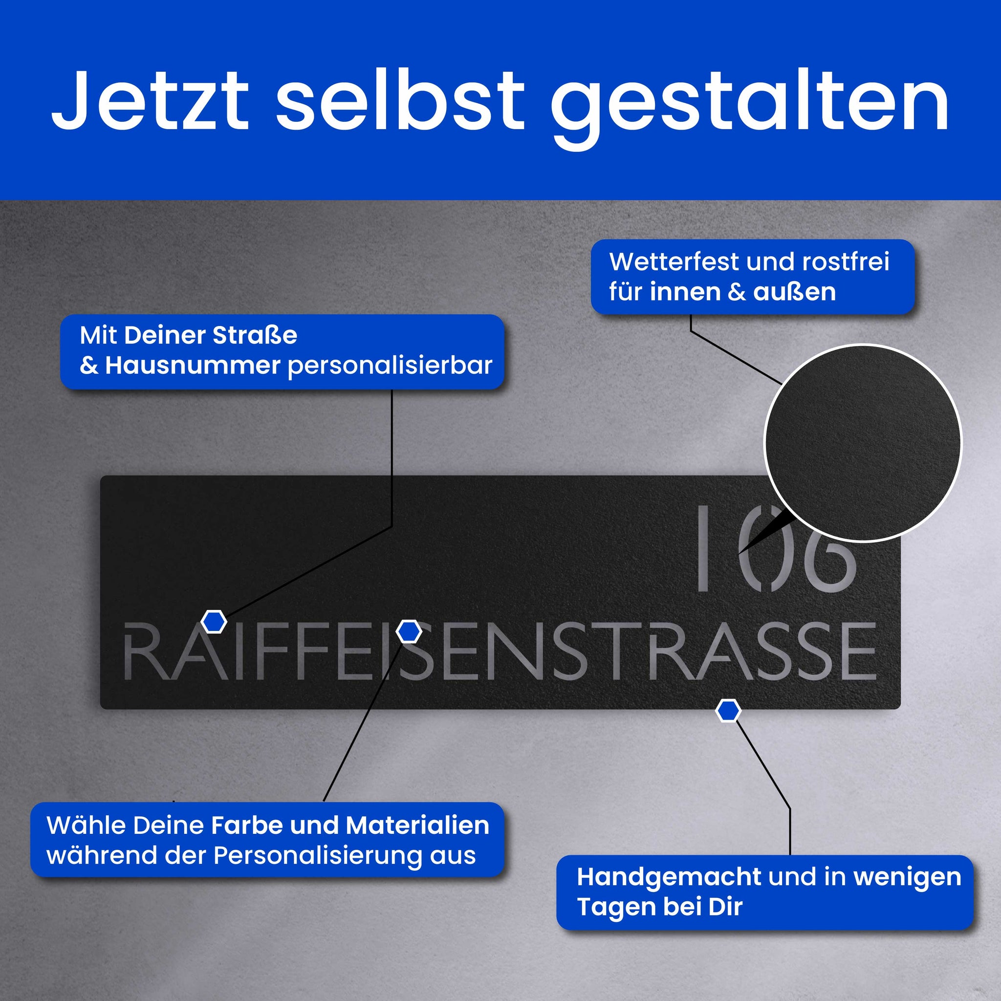 Modernes Straßenschild (Schild)