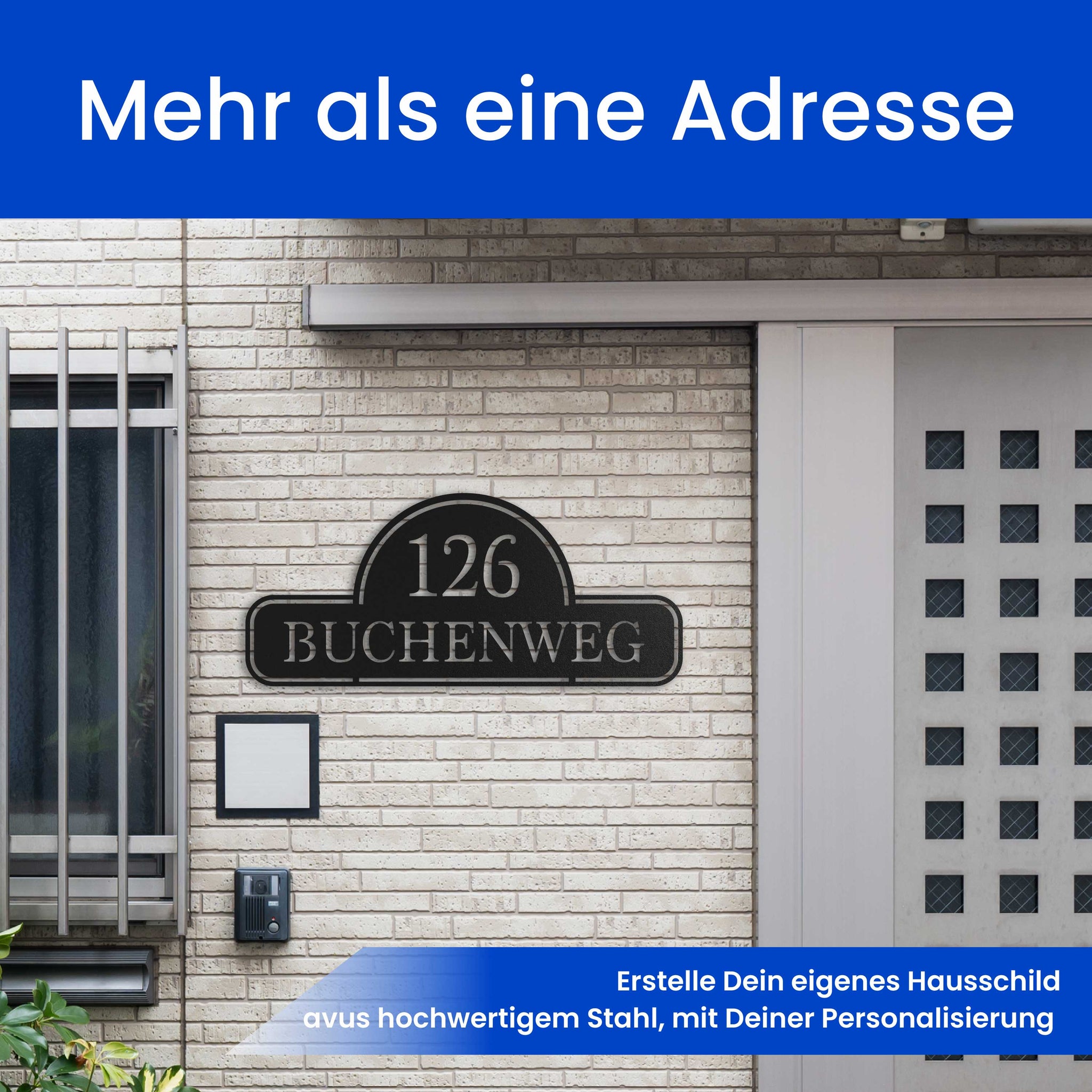 Retro Straßenschild mit Nummer