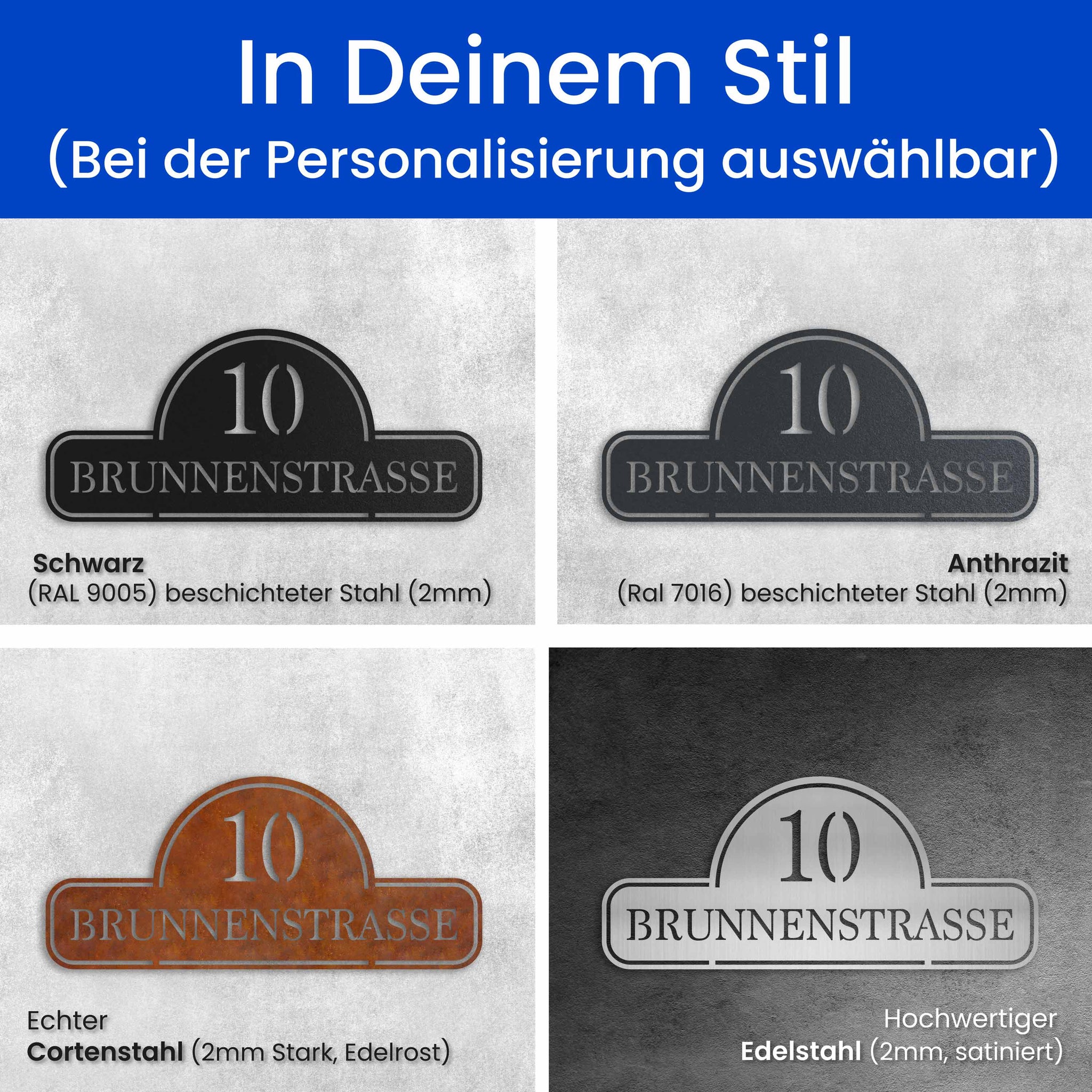 Retro Straßenschild mit Nummer