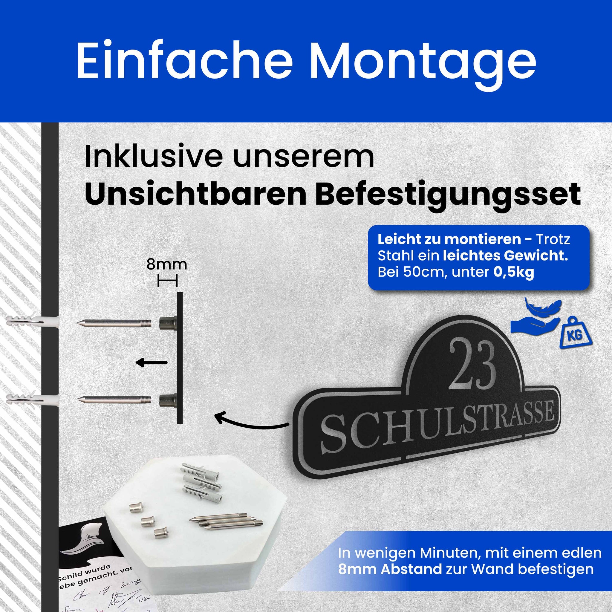 Retro Straßenschild mit Nummer