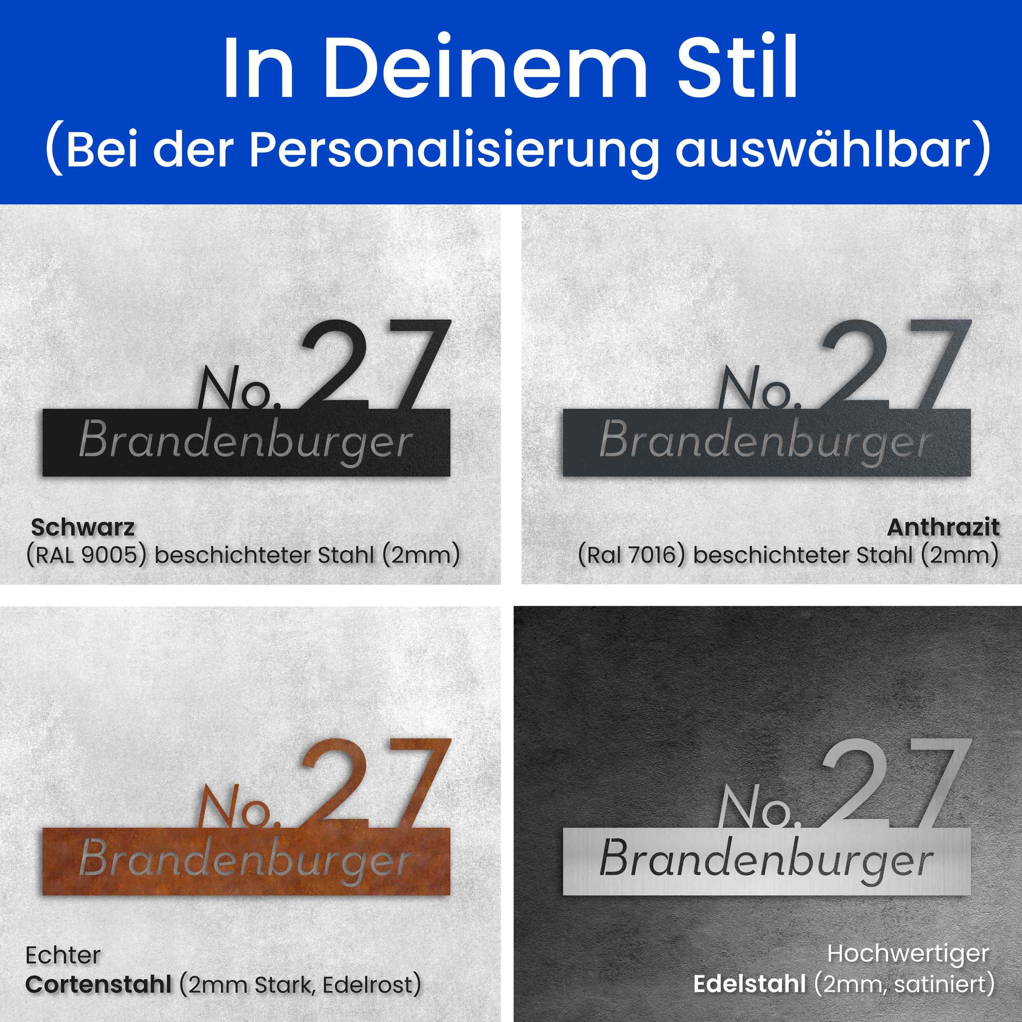 Moderne Nummer auf Straße