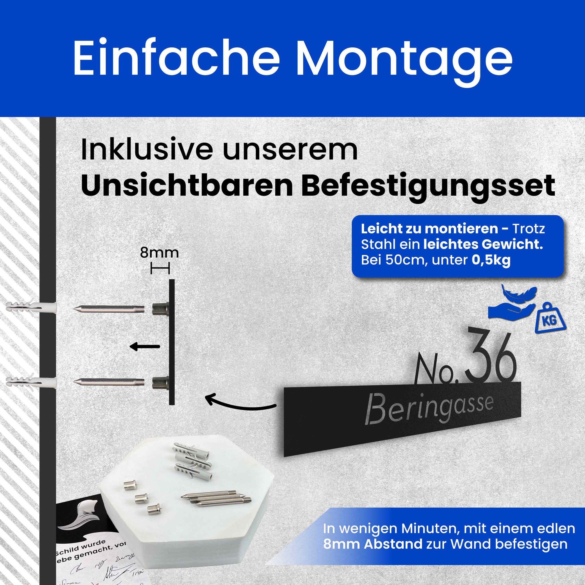 Moderne Nummer auf Straße