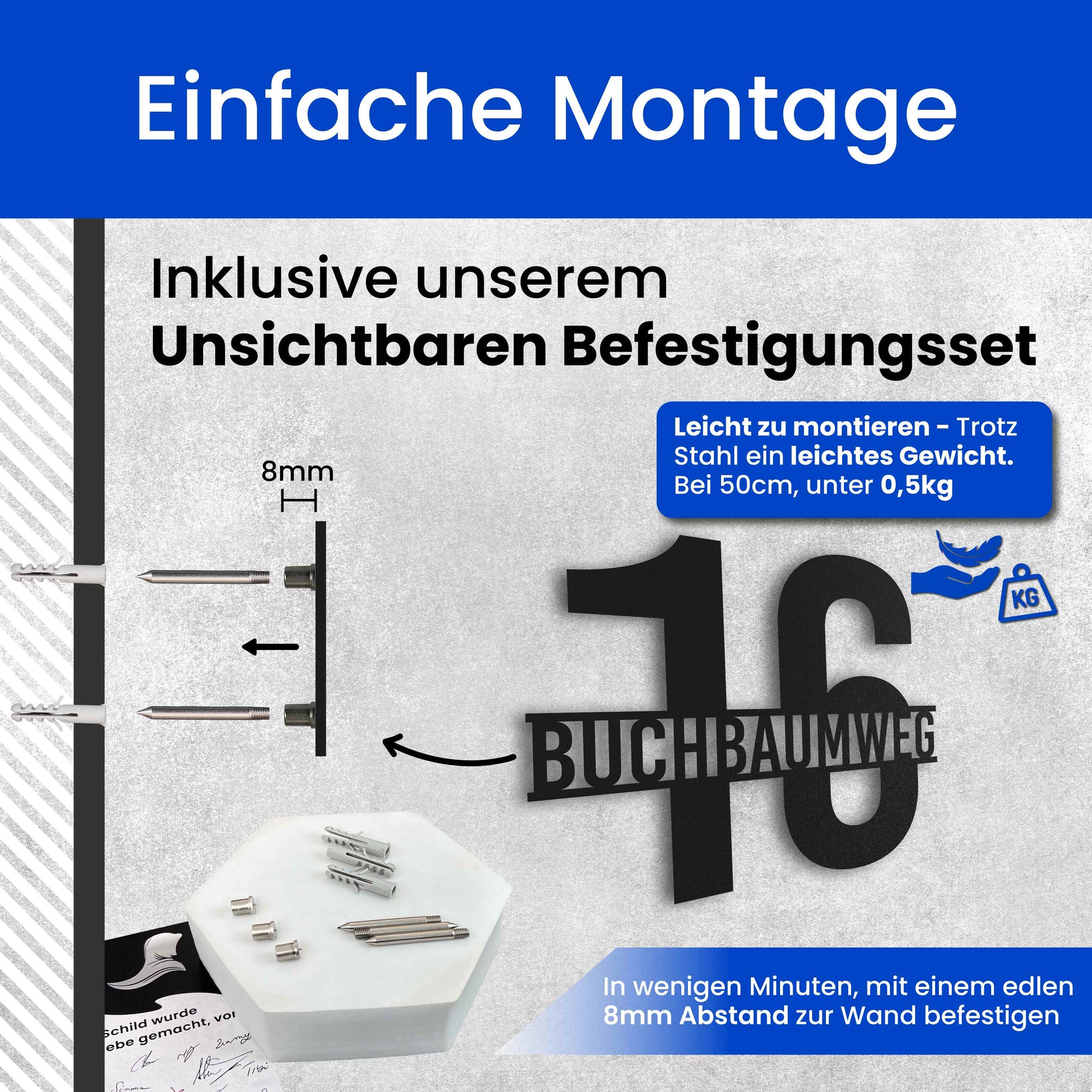 Straße vor Nummer