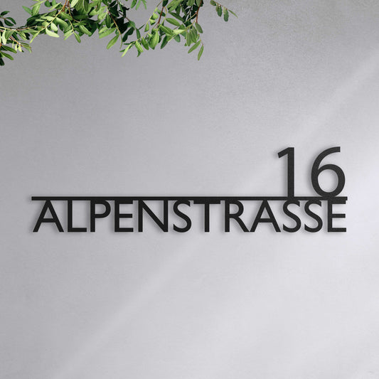 Modernes Straßenschild