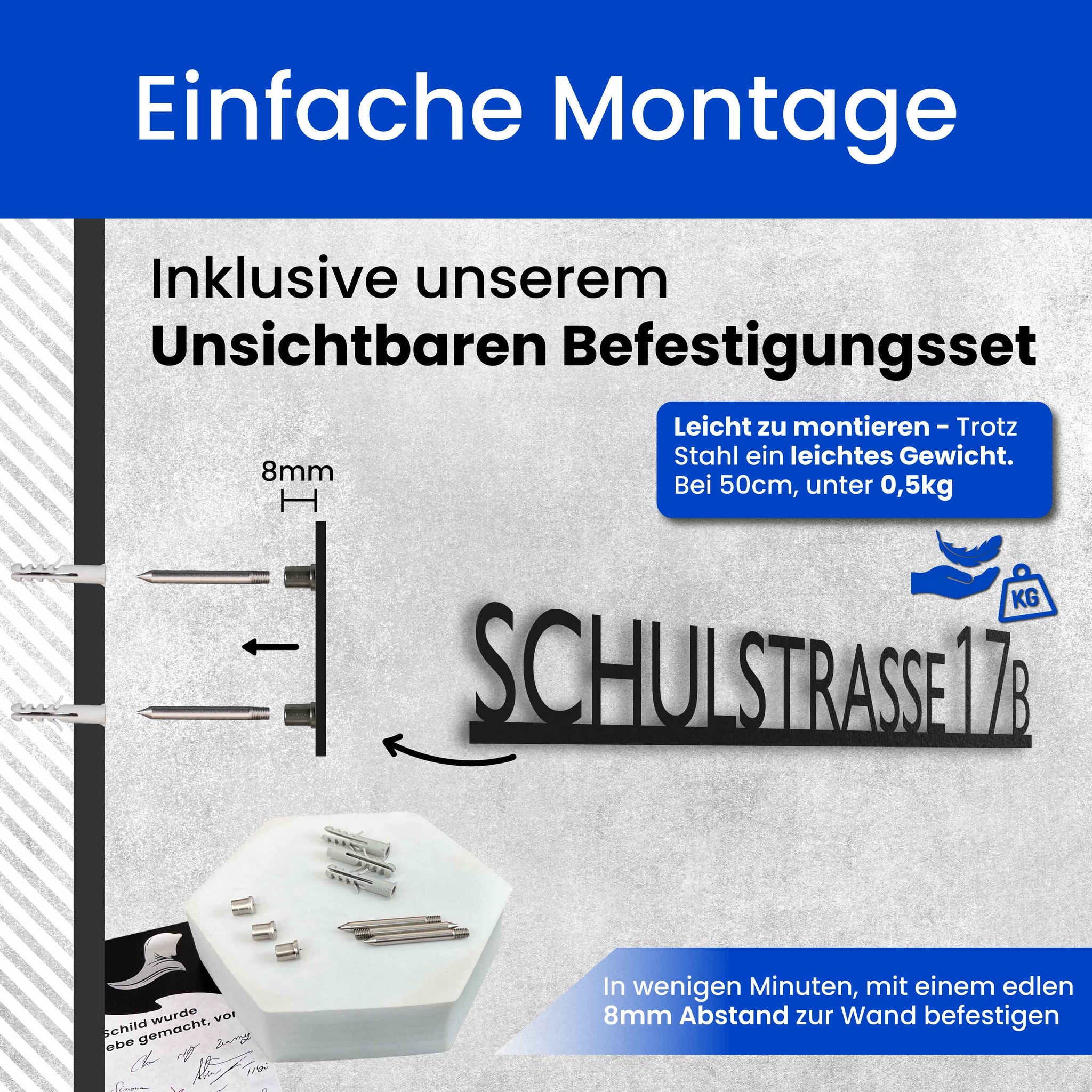 Modernes Straßenschild Gerade