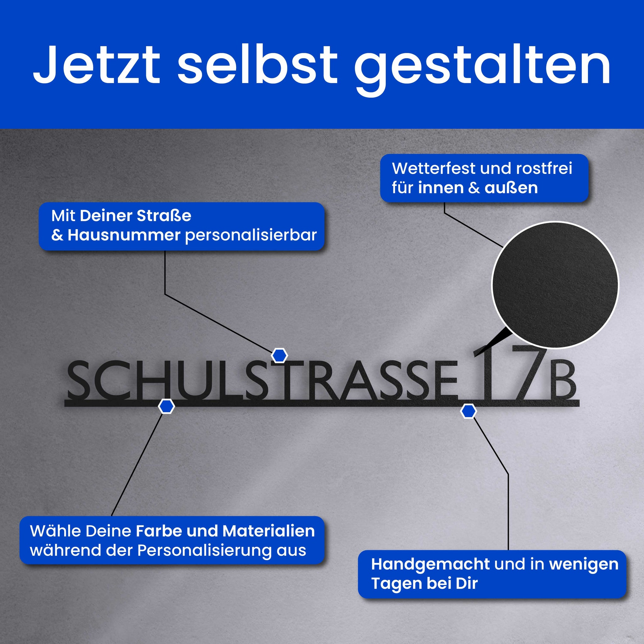 Modernes Straßenschild Gerade