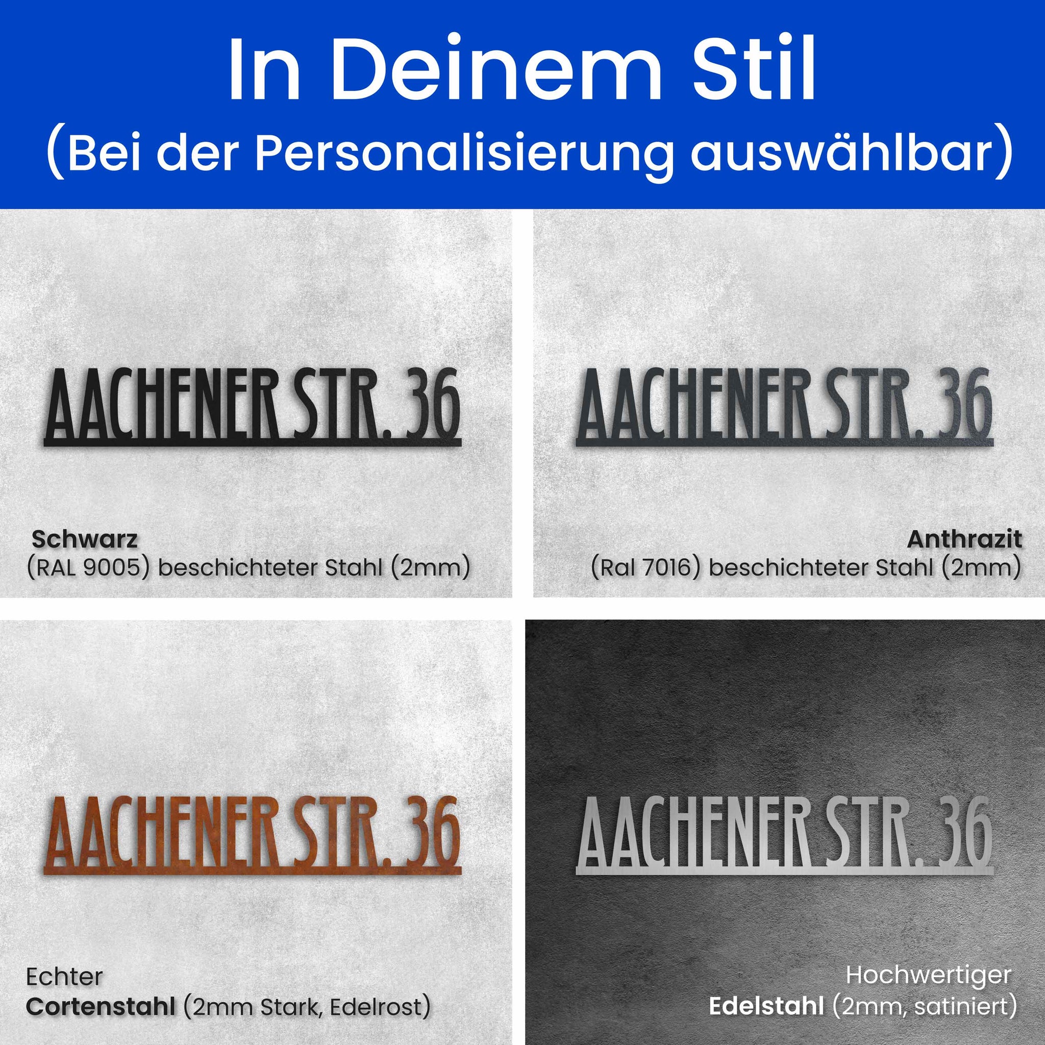 Straßenschild Modern