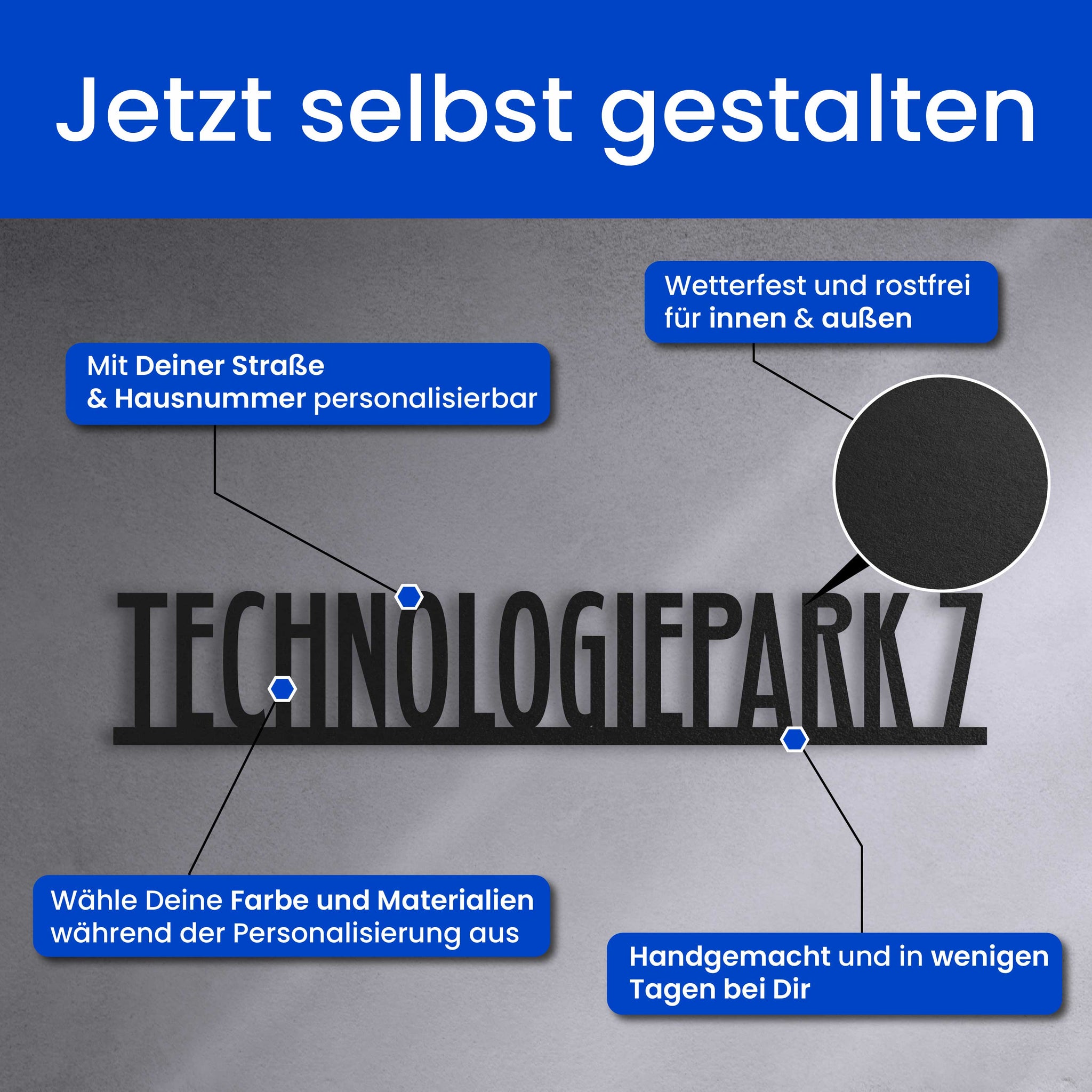 Straßenschild Modern