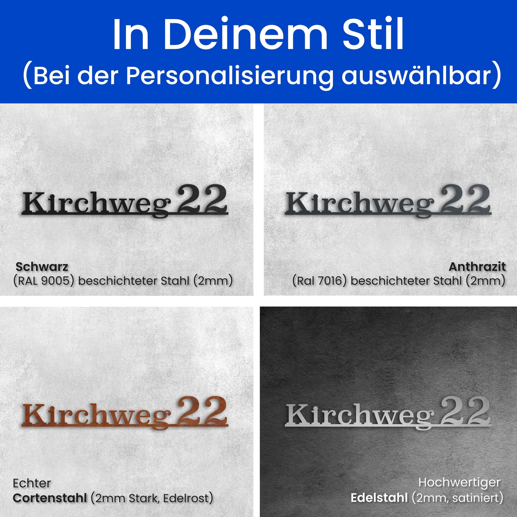 Straßenschild groß/klein