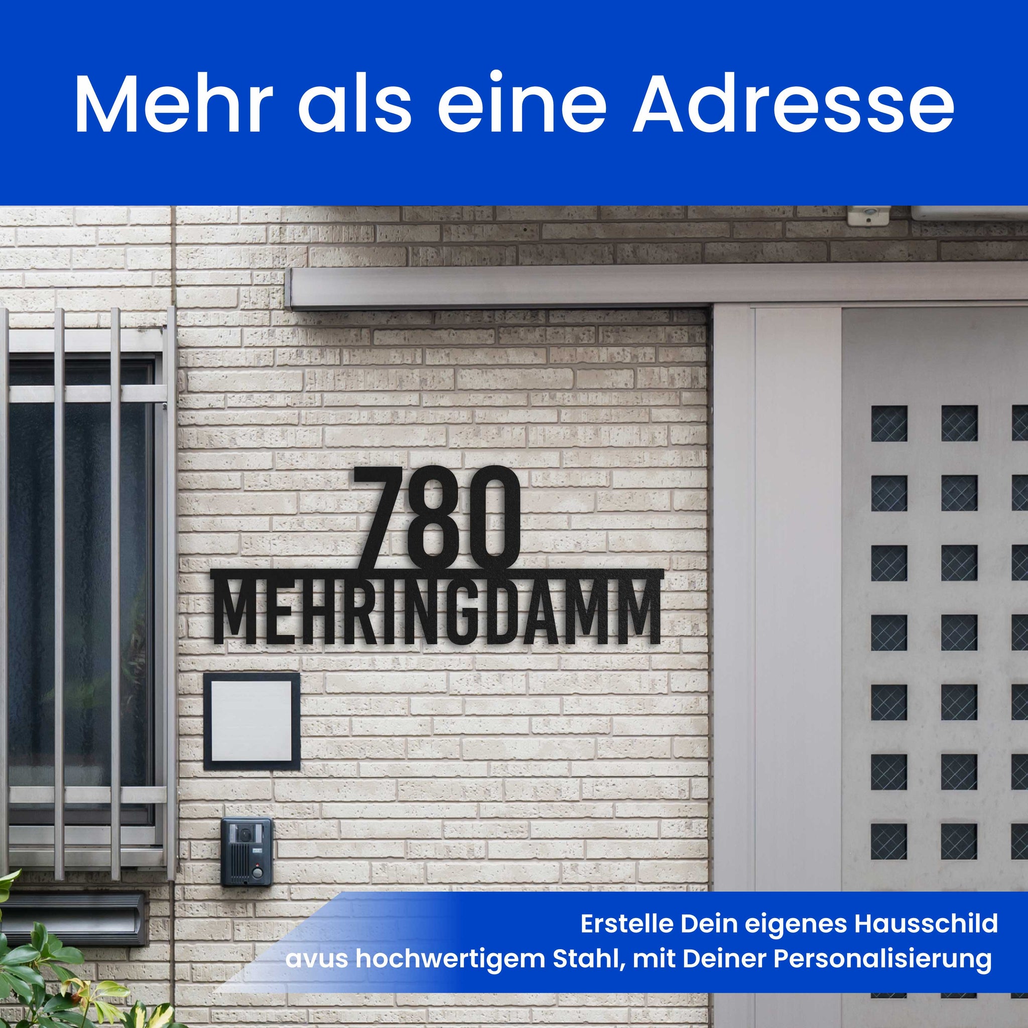 Zentriertes, Modernes Straßenschild
