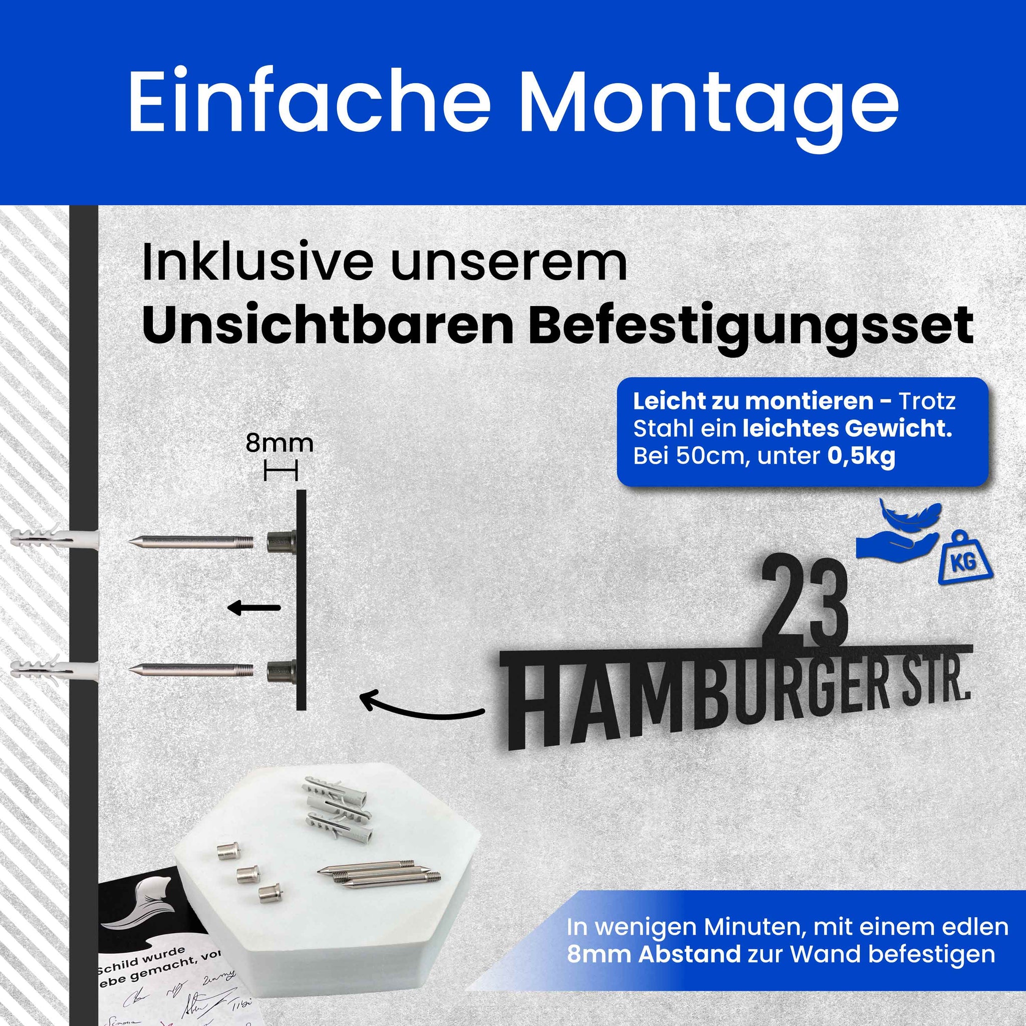 Zentriertes, Modernes Straßenschild