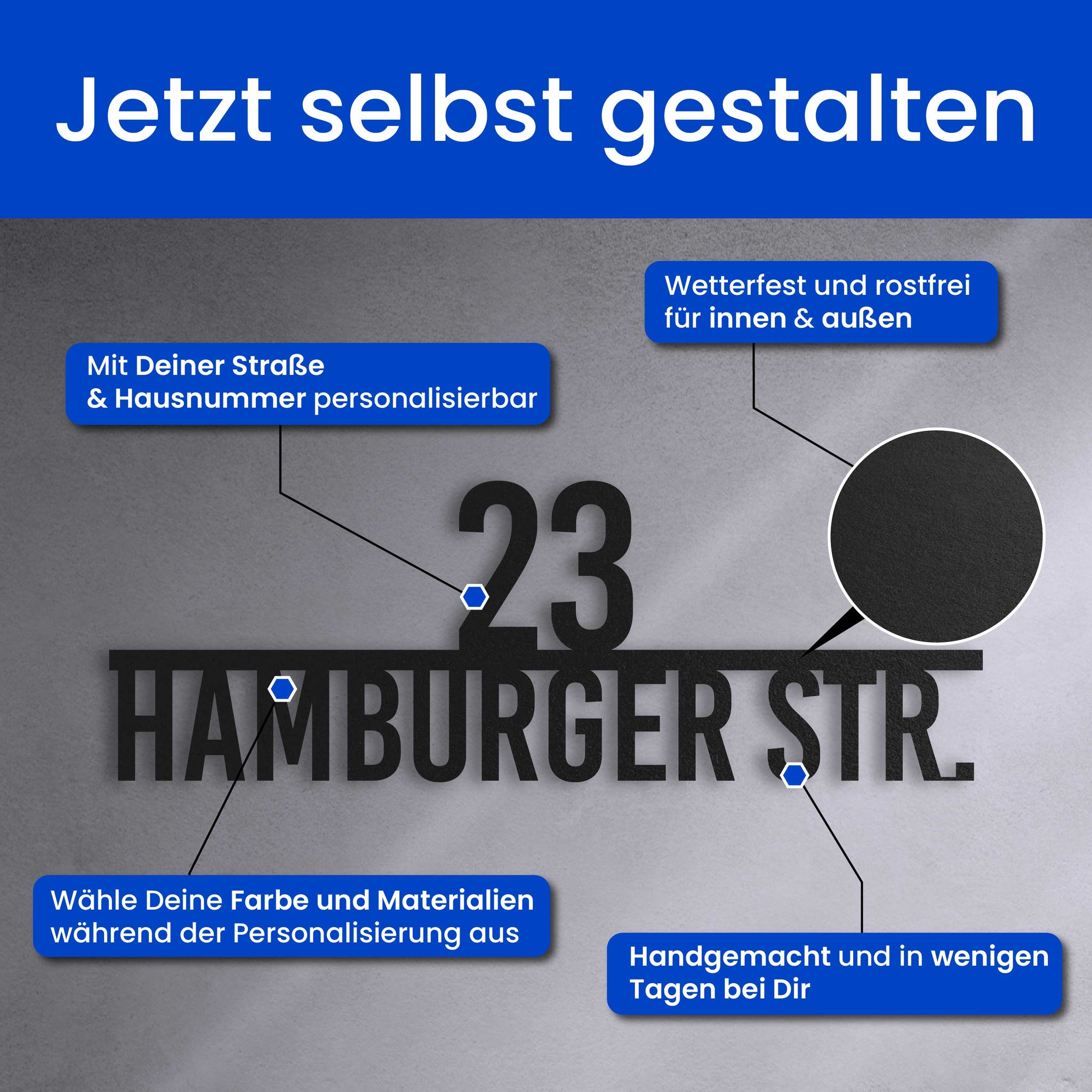 Zentriertes, Modernes Straßenschild