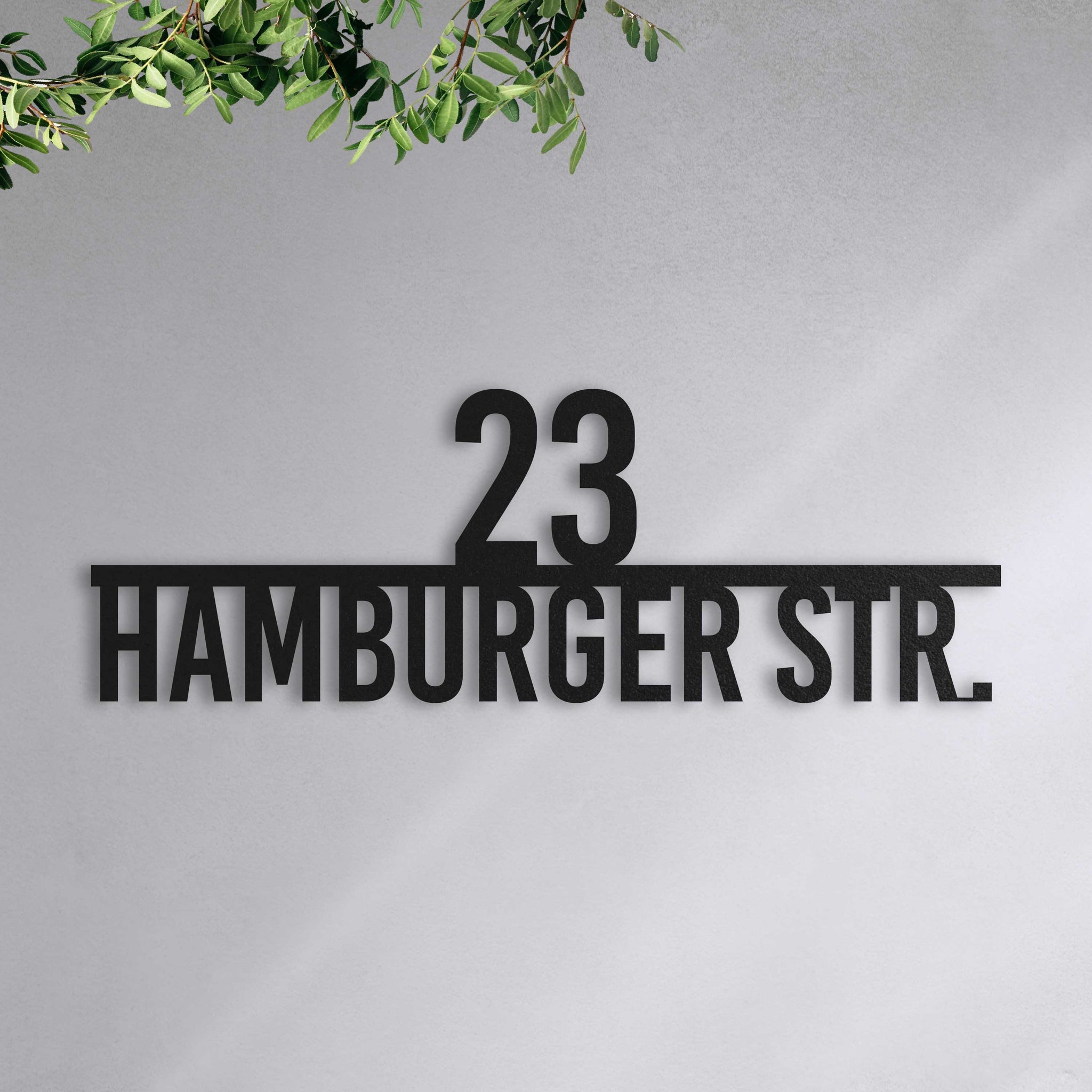Zentriertes, Modernes Straßenschild