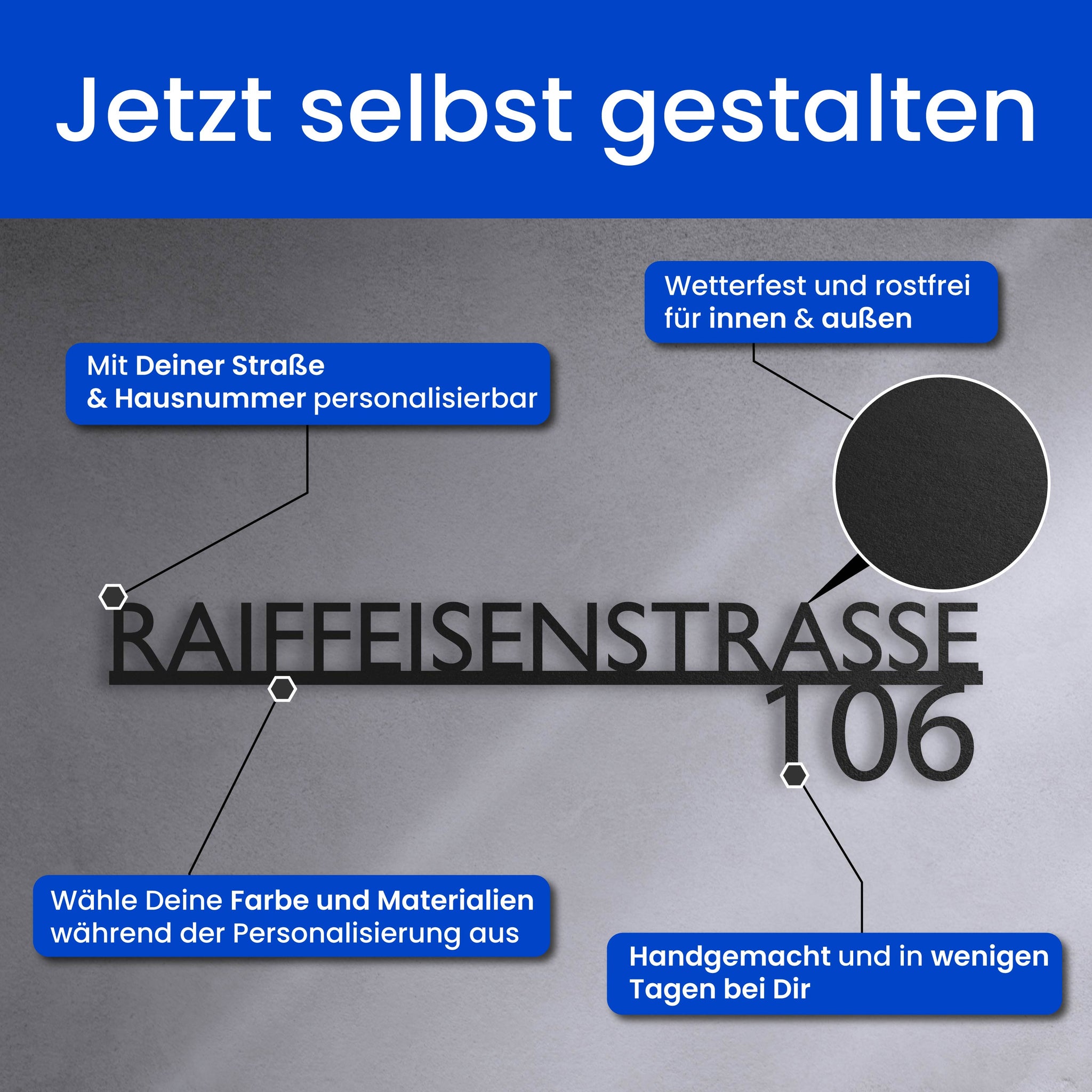 Modernes Straßenschild (Unten)